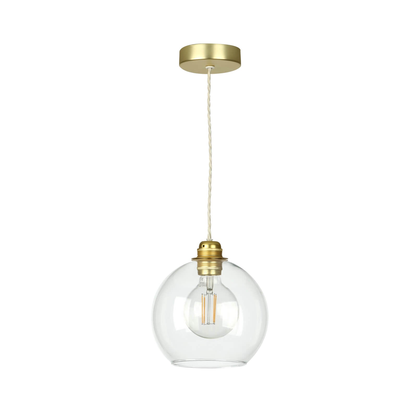 Brushed Brass & Clear Glass