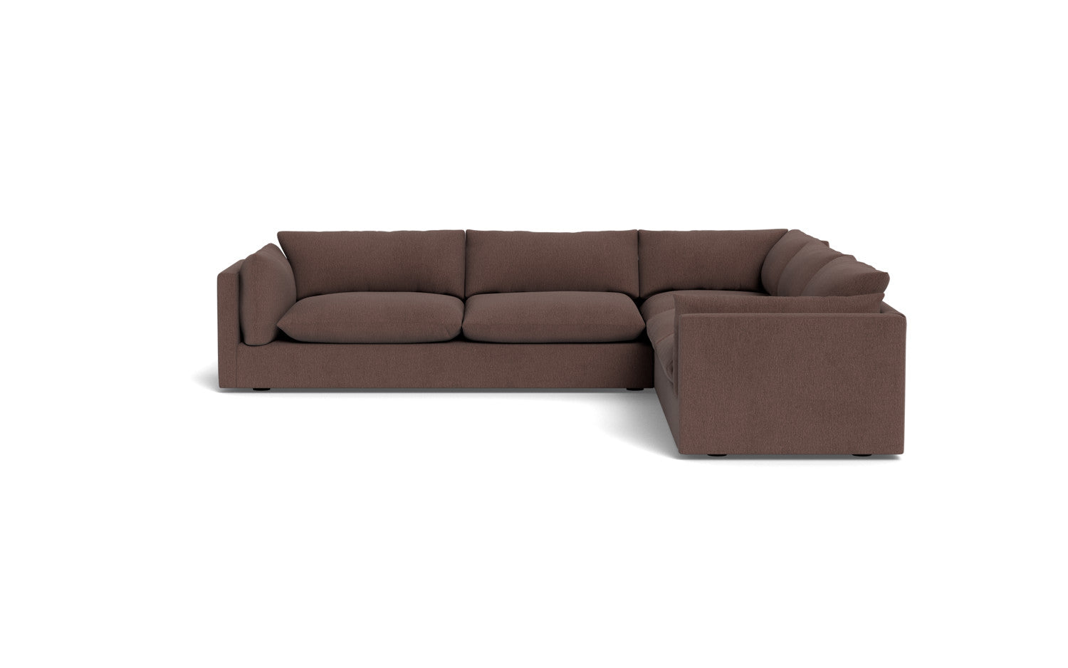 SoCo 124 Corner Sectional Sofa - Modern L-Shaped Couch with Storage for Living Room, Home Theater & Office - Comfortable Fabric Upholstery, Reversible Design