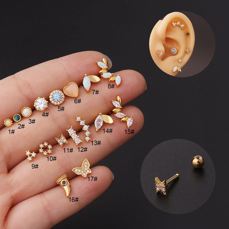 16G Cartilage Tiny Stud Earrings - Surgical Steel Sword Design Earrings for Women | Perfect for Pierced Ears, Daily Wear & Unique Gift Giving