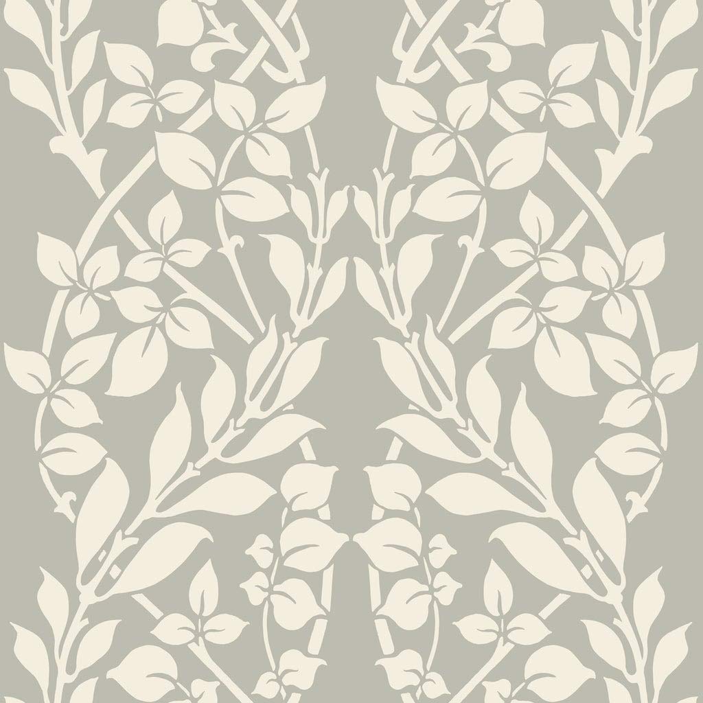 20.5 x 33 Ft Metallic Gray Floral Wallpaper (56 Sq.ft) - Self-Adhesive Peel & Stick for Bedroom, Living Room, Office Decoration