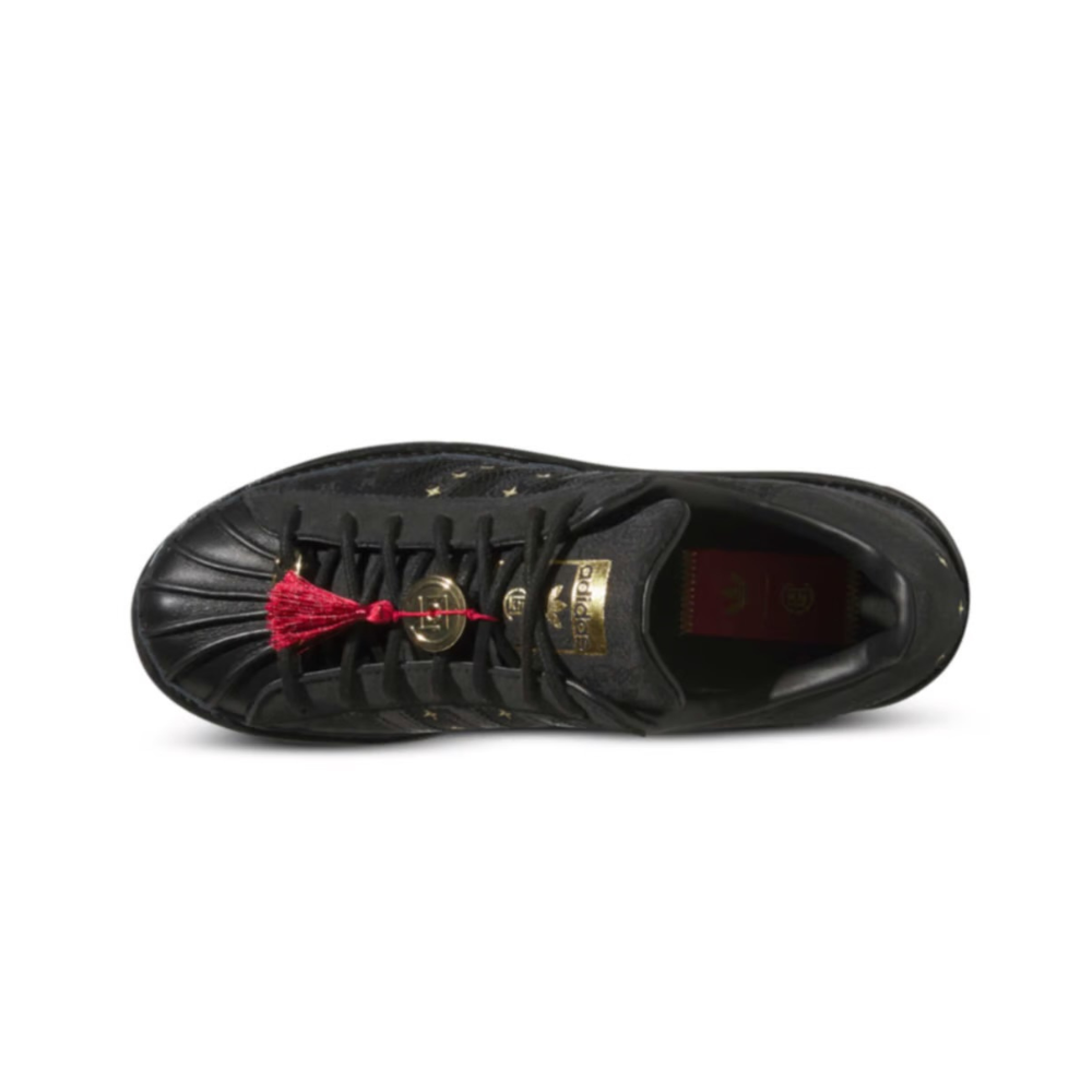 Adidas Superstar CLOT by Edison Chen Limited Edition Sneakers - Chinese New Year Core Black Carbon Gold Metallic - Streetwear Fashion & Casual Wear