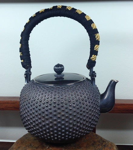 Premium Japanese Silver Teapot - Handcrafted Pure Silver Kettle with Chrysanthemum Top and Hail Pattern Design for Tea Ceremony, Home Decor & Luxury Gift