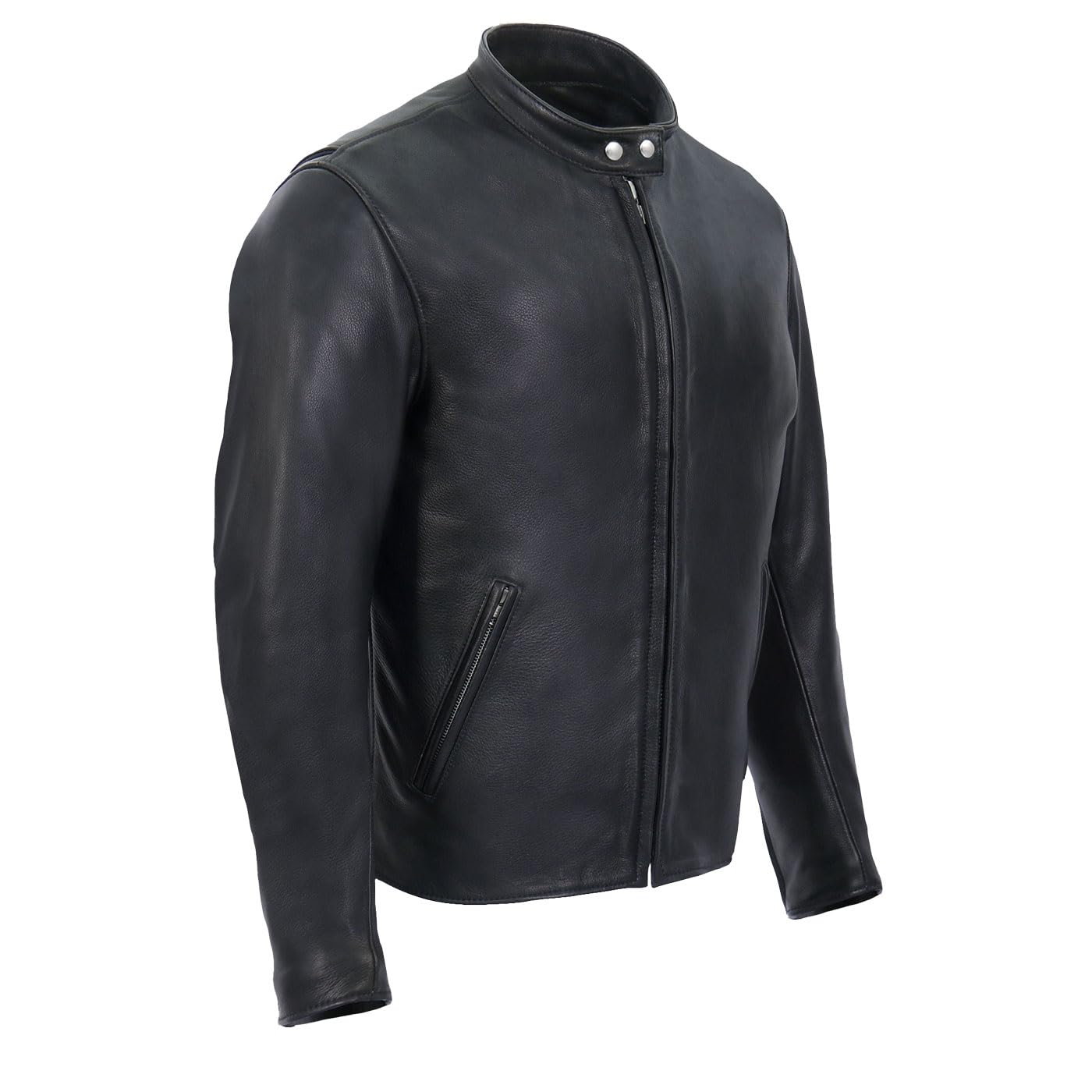 Premium Milwaukee Leather MLJKM5006 Men's Black Rumble Motorcycle Jacket - USA Made Genuine Leather Biker Jacket for Riding, Cruising & Outdoor Adventures