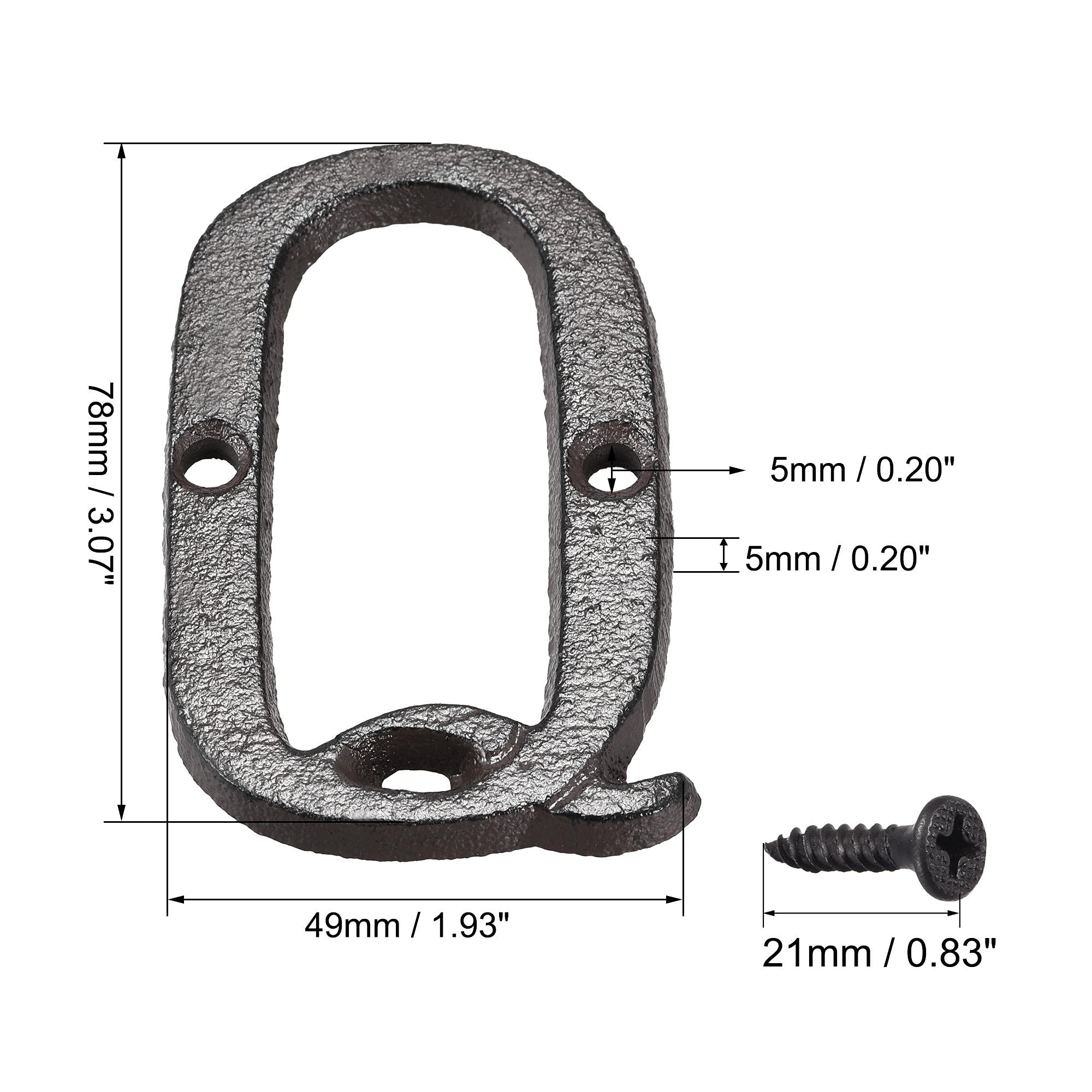 3 Inch Cast Iron Letter Q - Rustic House Letter for Mailbox, Address Sign - Perfect for Home, Hotel, and Outdoor Decor