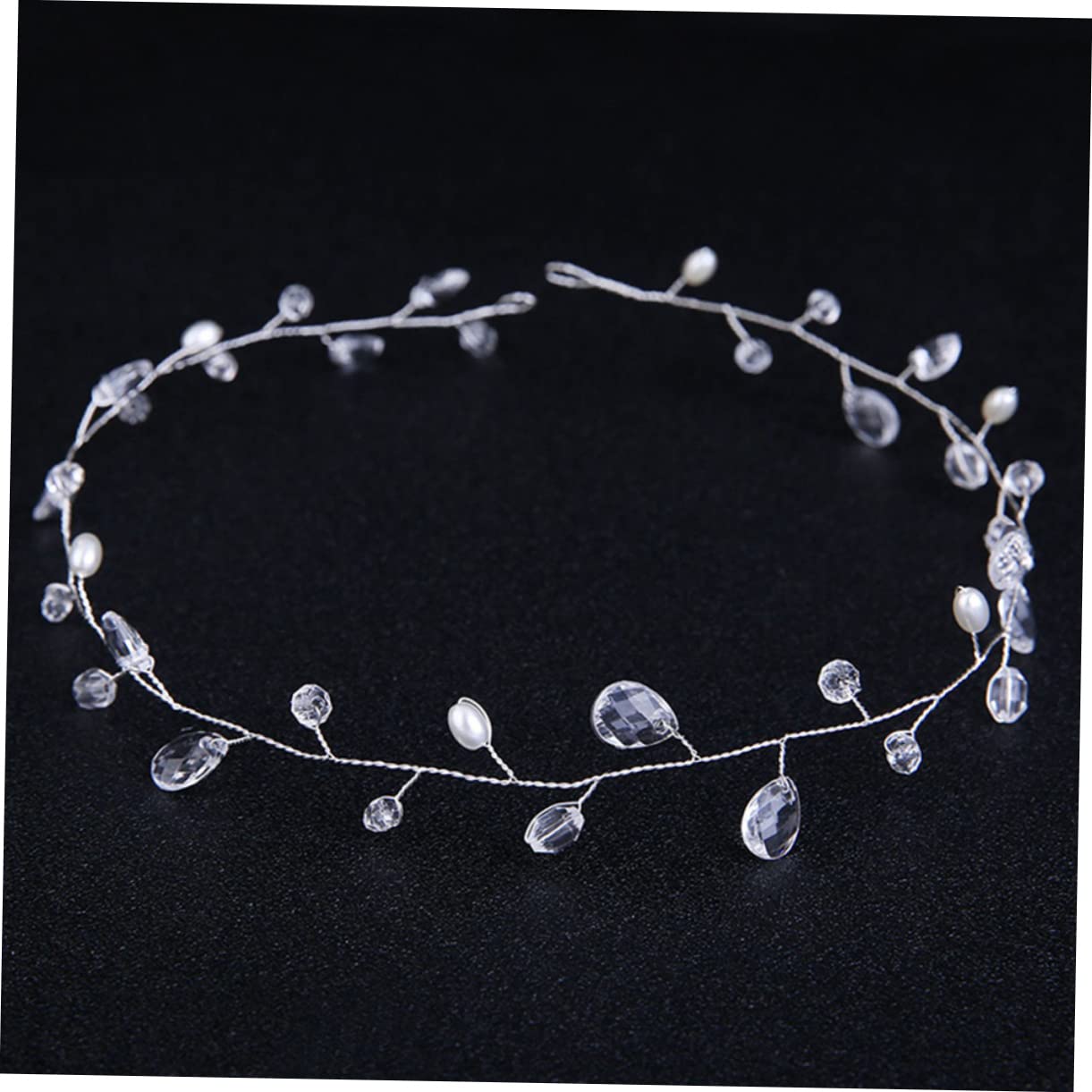 Minkissy 5-Piece Classic Bridal Pearl Headband Set with Crystal Decorations – Elegant Wedding Hair Accessories for Bride, Prom, Banquet & Special Occasions