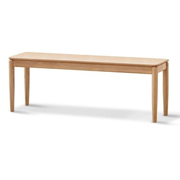 Solid Oak Wood Rectangular Bench - Sturdy & Durable Handcrafted Entryway, Dining, or Garden Seating Furniture for Home Decor