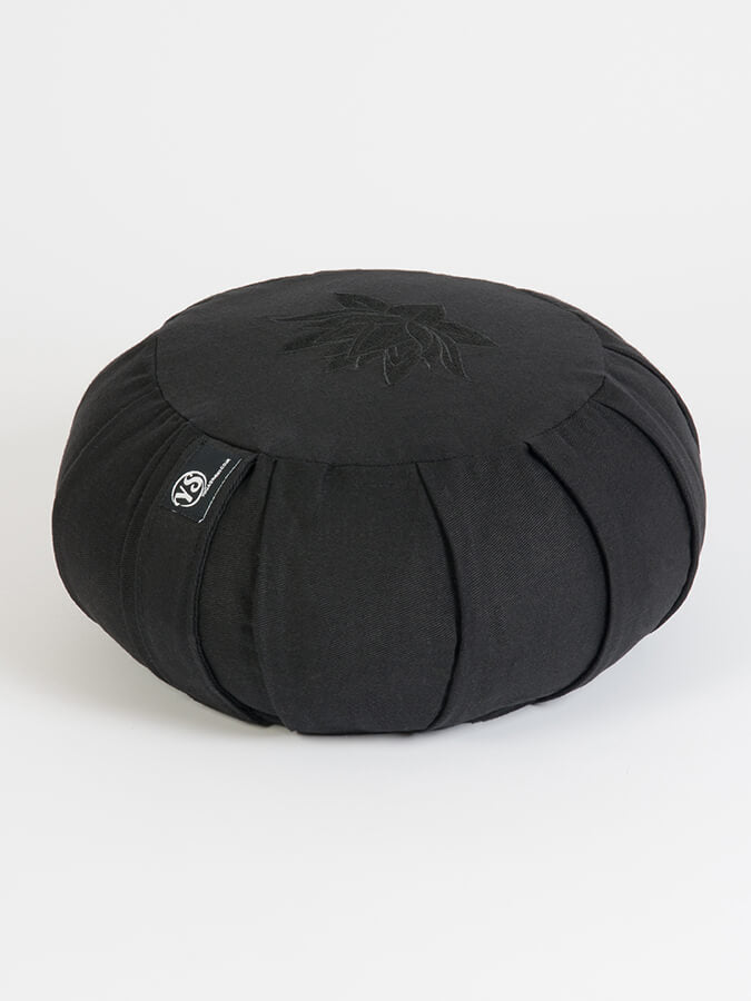 Organic Cotton Round Lotus Zafu Buckwheat Meditation Cushion - GOTS Certified for Yoga, Zen Meditation & Home Decor - Eco-Friendly & Comfortable Support for Mindful Practices