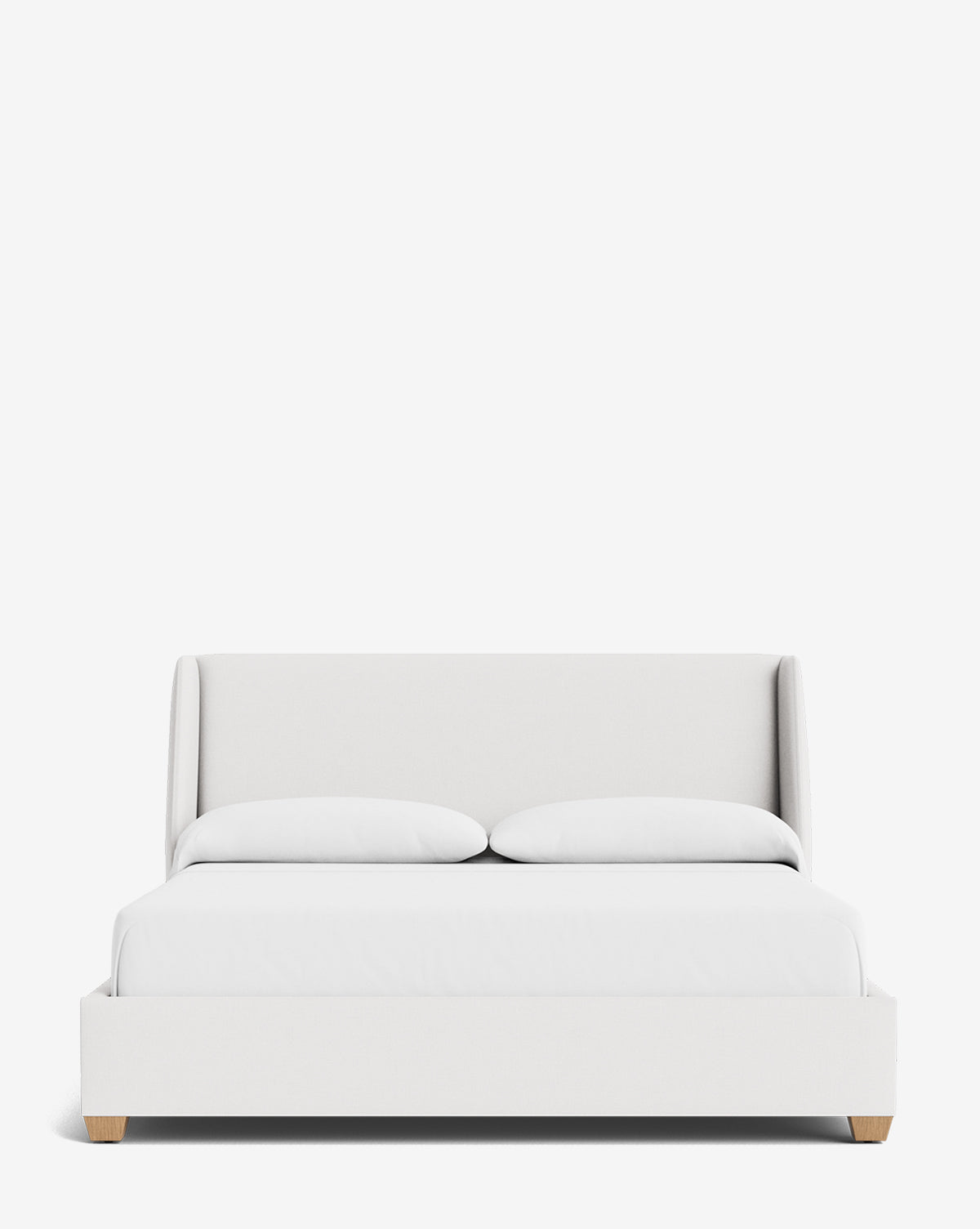 Walt Bed Low Headboard - Modern Minimalist Bed Frame for Small Spaces - Perfect for Apartments, Dorms & Guest Rooms