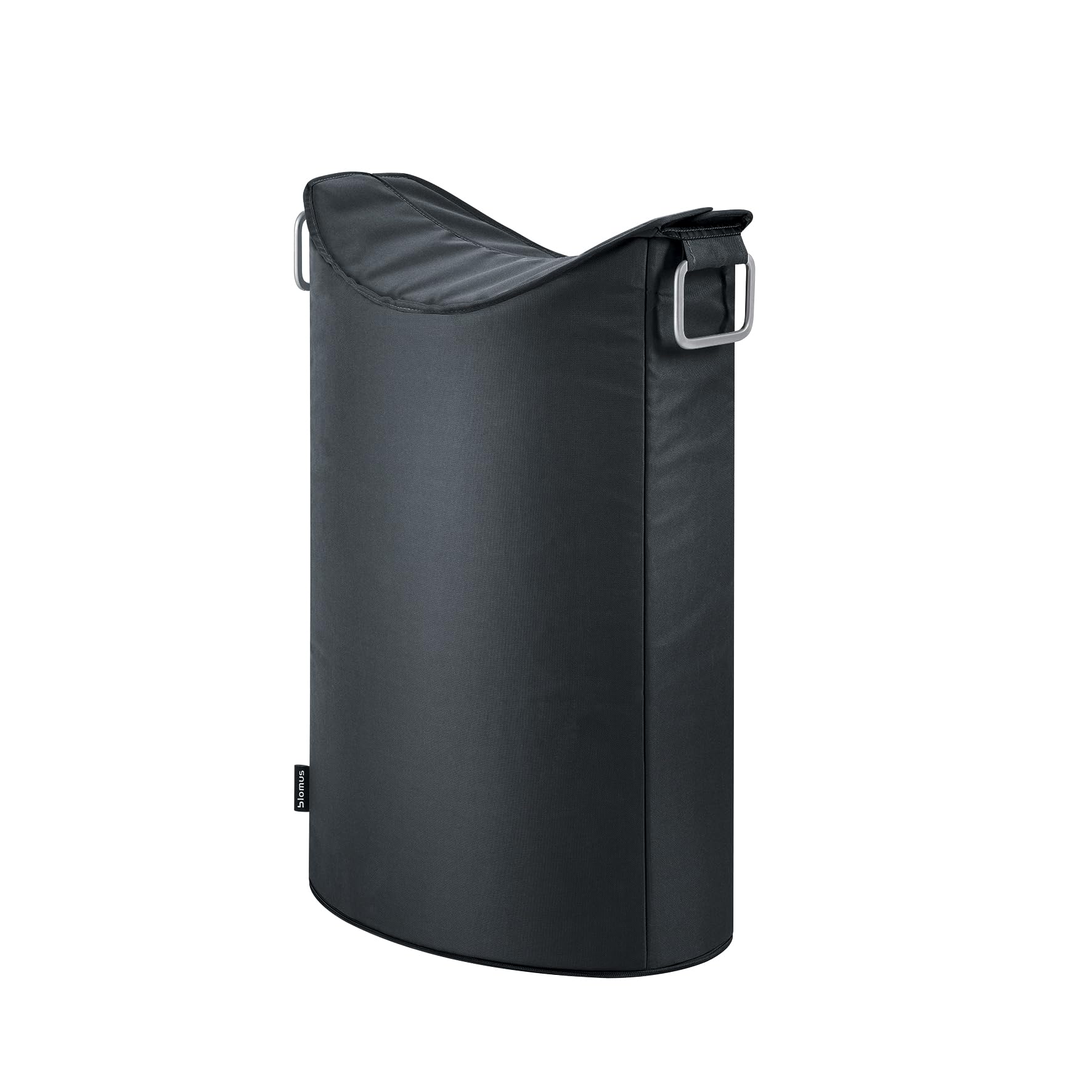 Blomus FRISCO Foldable Laundry Basket - Collapsible Clothes Hamper for Home, Dorm & Travel - Space Saving Storage Solution - Black
