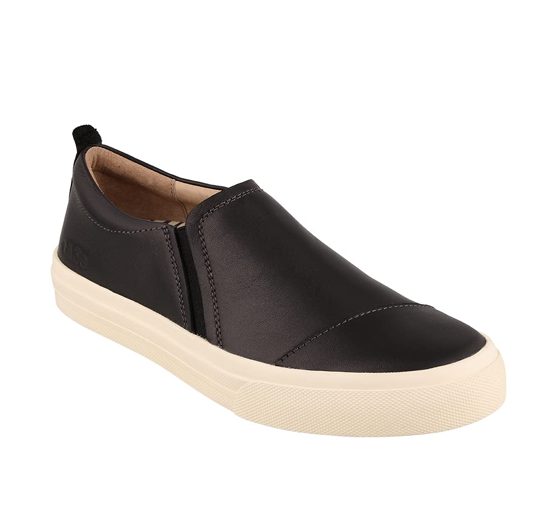 Taos Twin Gore Lux Slip-On Sneakers - Premium Leather Women's Shoes with Arch Support & Removable Cushioned Footbed | Comfortable Walking Shoes for Work, Travel & Everyday Wear