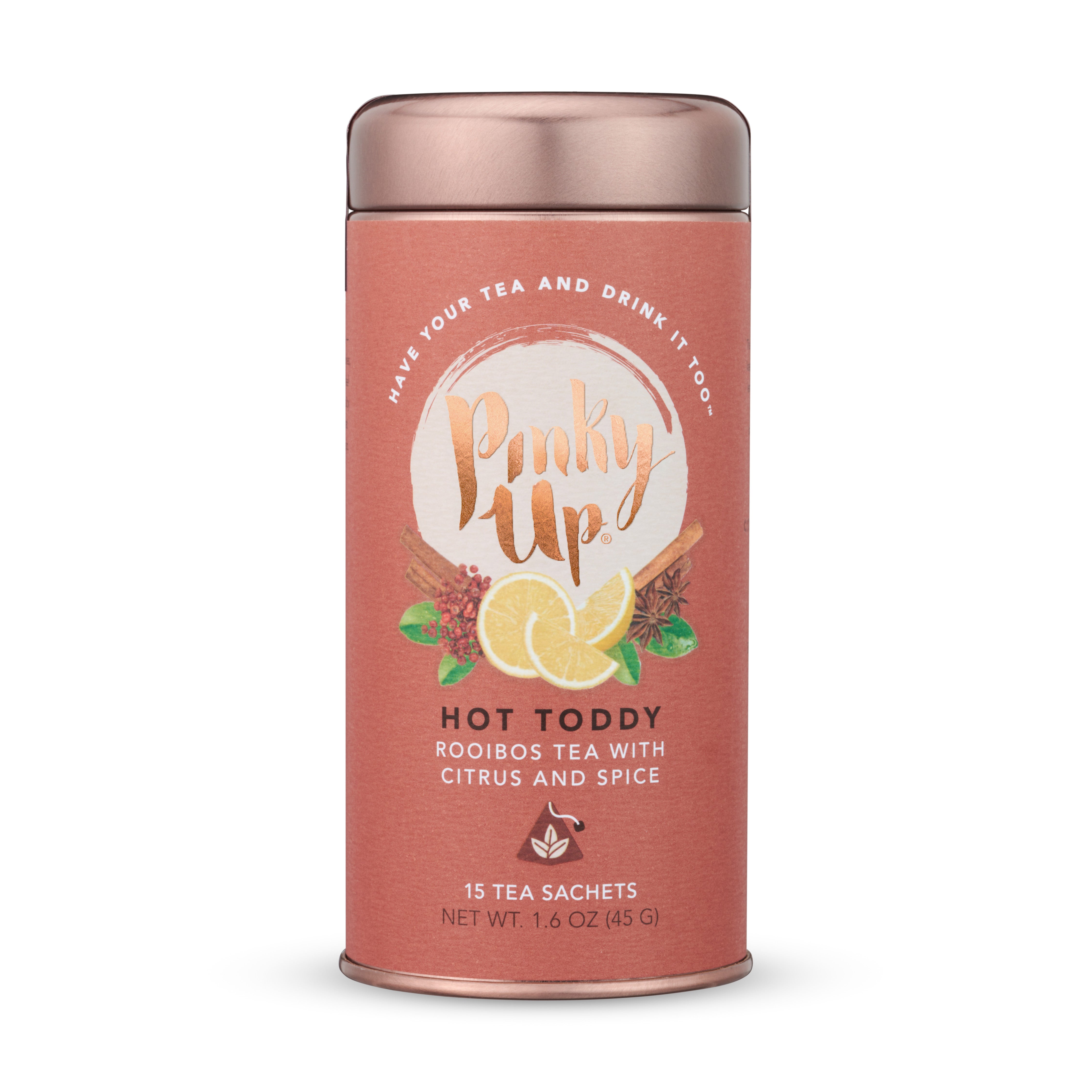 Organic Hot Toddy Rooibos Tea Bags - 15 Count | Caffeine-Free Herbal Tea for Relaxation & Immunity | Perfect for Cold Weather, Evenings & Stress Relief