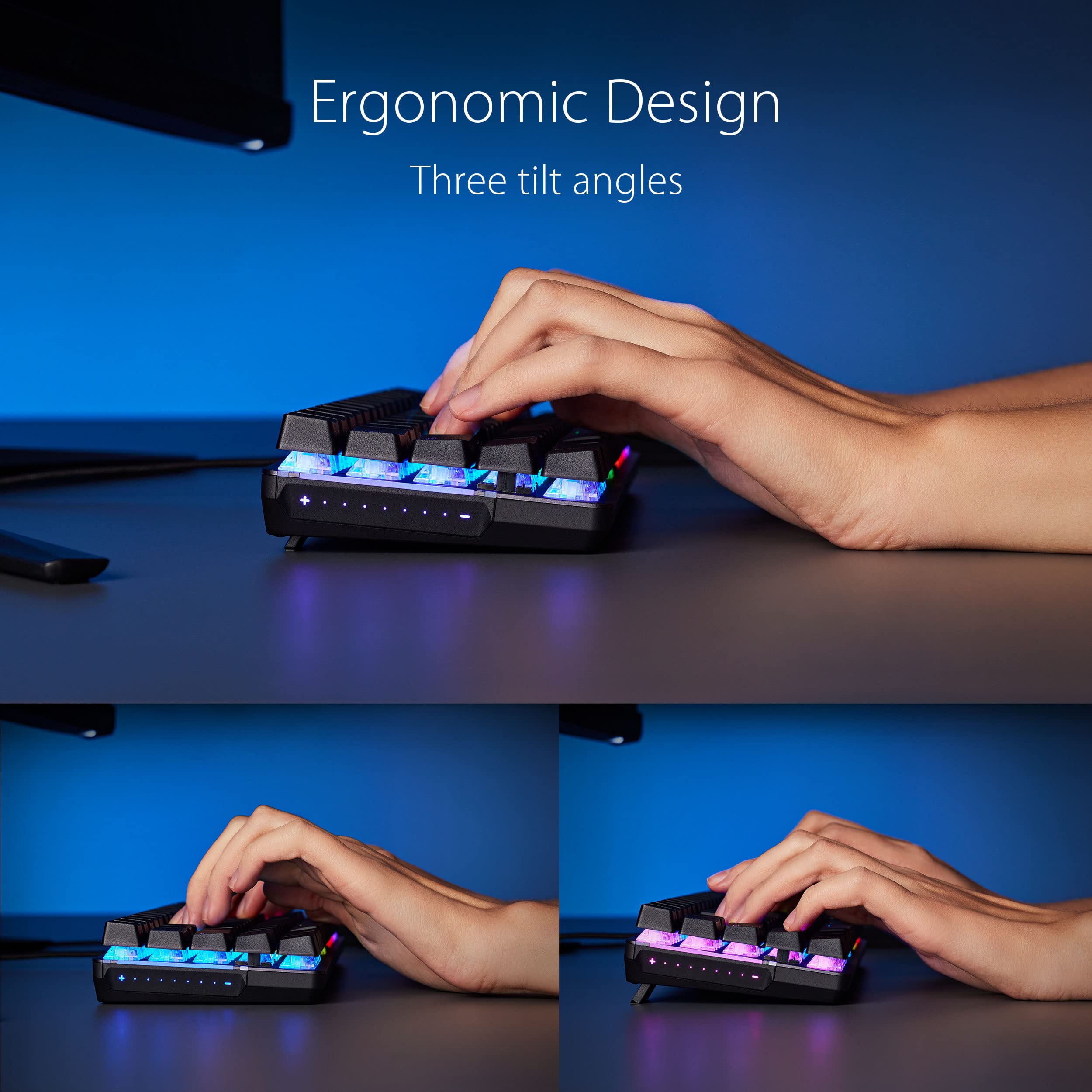 ASUS ROG Falchion Ace 65% Compact RGB Gaming Mechanical Keyboard with Lubed NX Brown Switches, PBT Keycaps & Sound-Dampening Foam - Wired, KVM Switch, 3 Adjustable Angles, Includes Cover Case (Black) - Perfect for Esports, Streaming & Office Work
