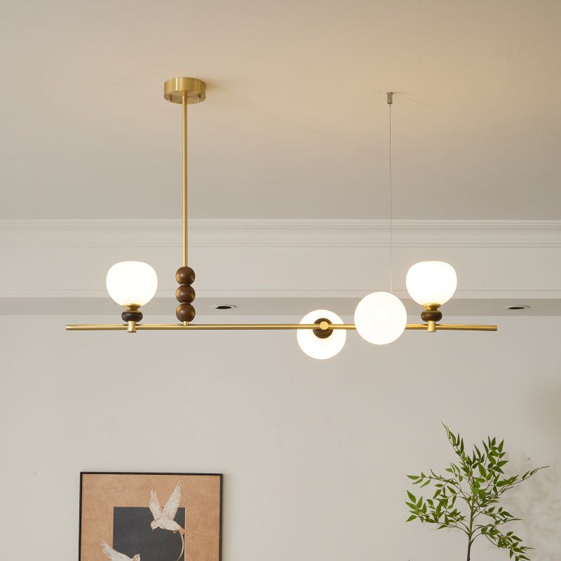 Lyra Linear Island Light - Modern Pendant Lighting for Kitchen, Dining Room & Bar - Energy Efficient LED Chandelier for Contemporary Home Decor