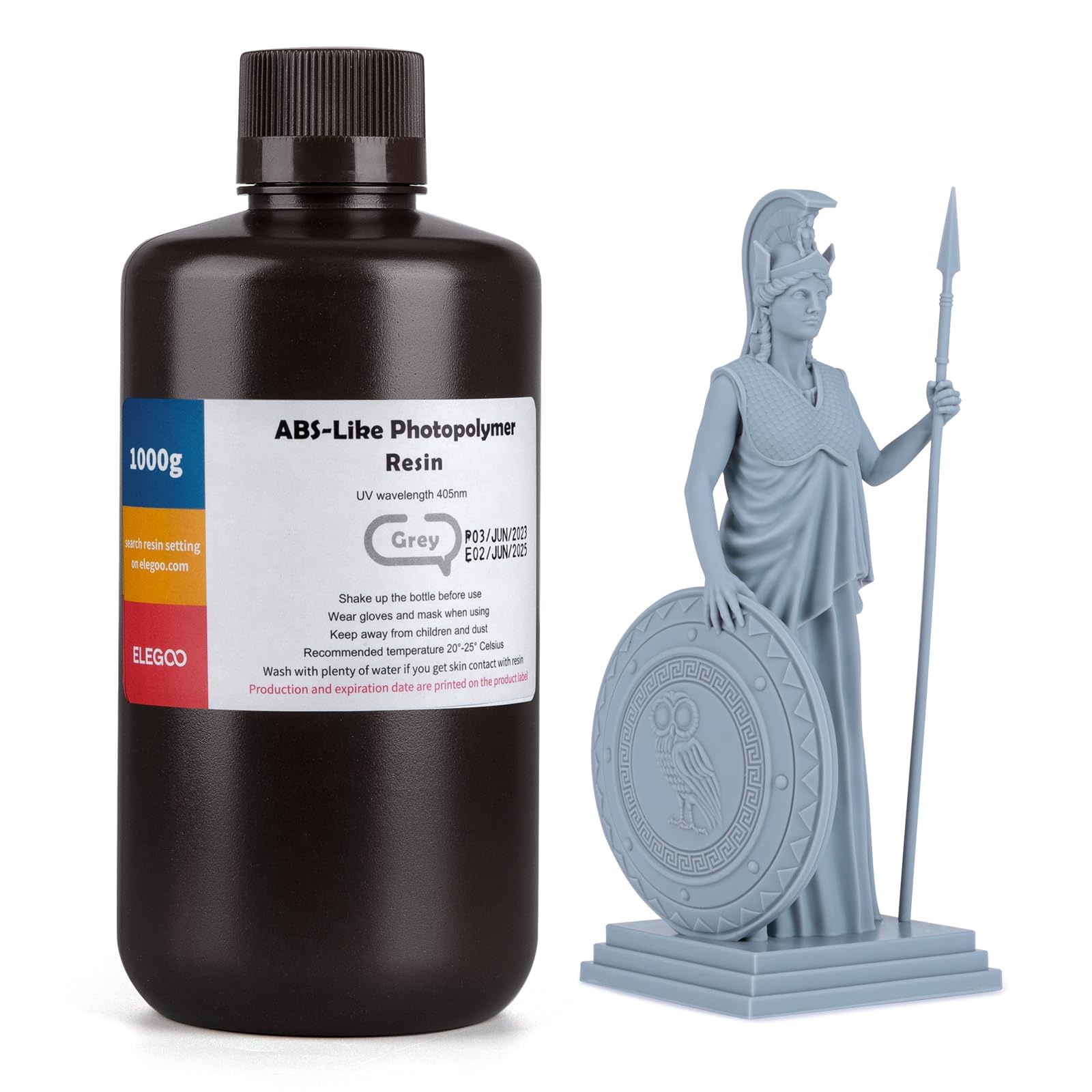 ELEGOO Mercury X Bundle - Wash & Cure Station with ABS-Like 3D Printer Resin (1000g, Grey) for High-Quality 3D Printing | Perfect for Miniatures, Prototypes & DIY Projects