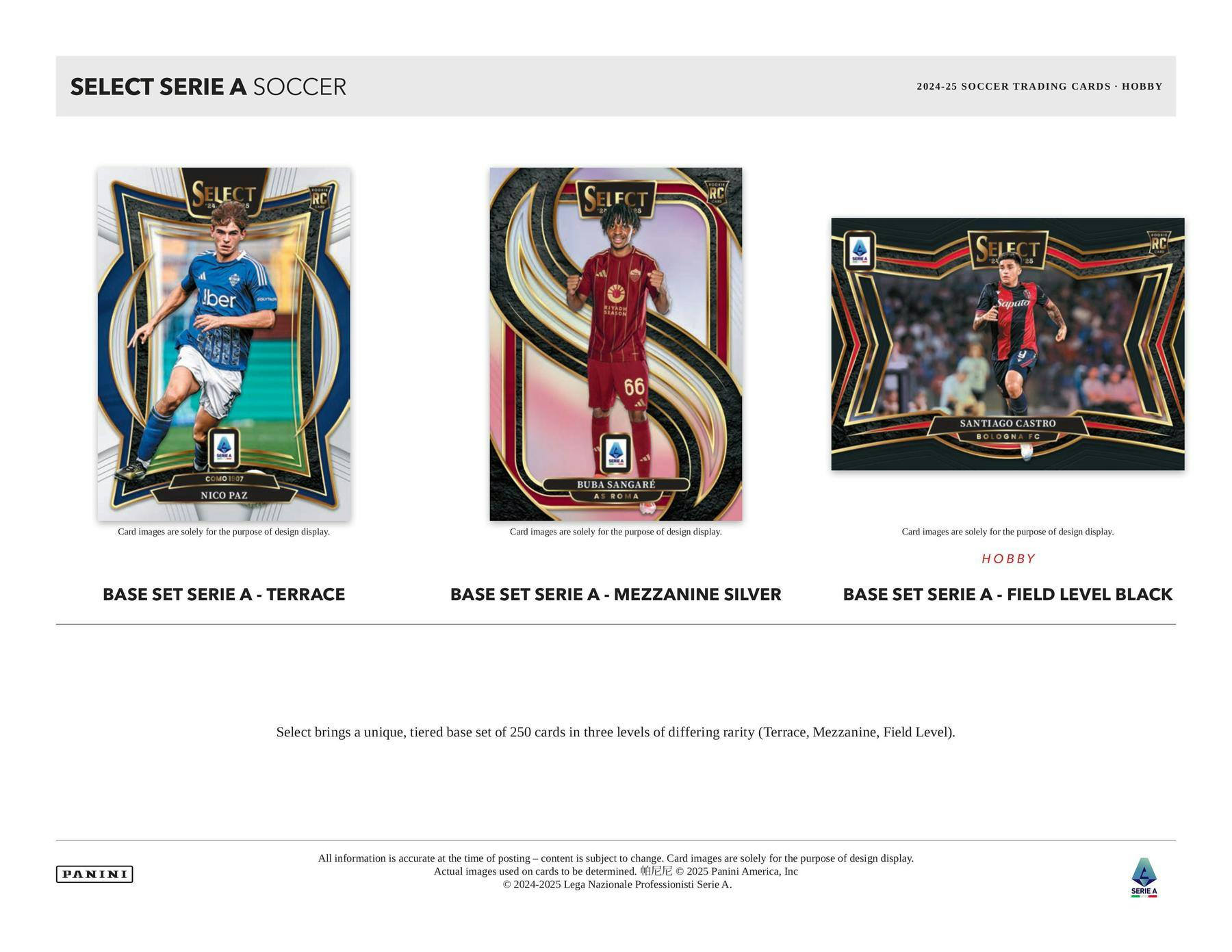 2024-2025 Panini Select Serie A Soccer Hobby Box - Premium Trading Cards for Collectors & Investors | Perfect for Soccer Fans, Card Collecting & Fantasy Leagues