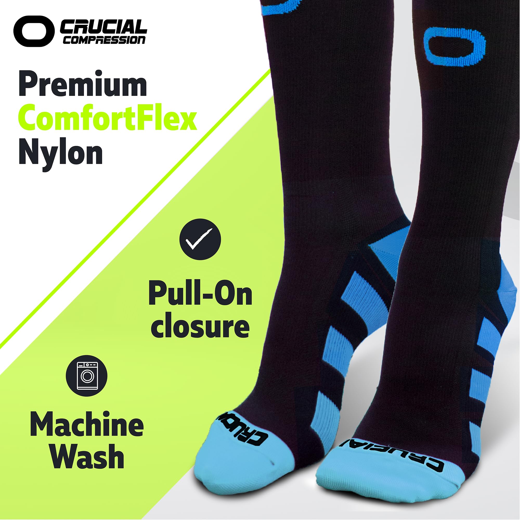 Best Compression Socks 20-30mmHg for Men & Women - Running, Sports, Travel & Nurse Work - Improve Circulation & Reduce Swelling for Athletes, Travelers & Healthcare Workers