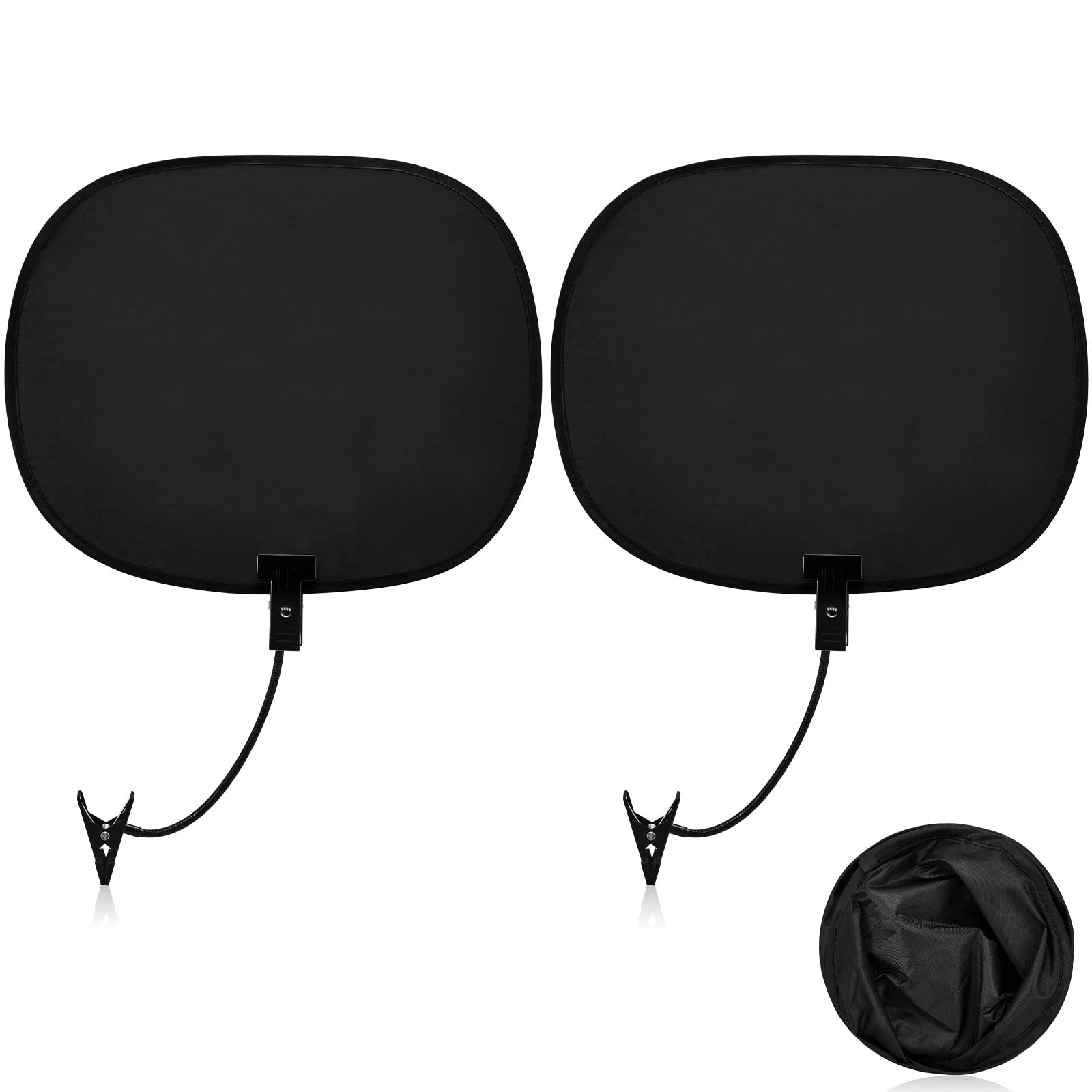 2 Pack Adjustable Laptop Sun Shade - Portable UV Protection Screen Cover for Notebooks & Laptops with Flexible Clips | Perfect for Outdoor Work, Beach, Travel, Pets & Strollers