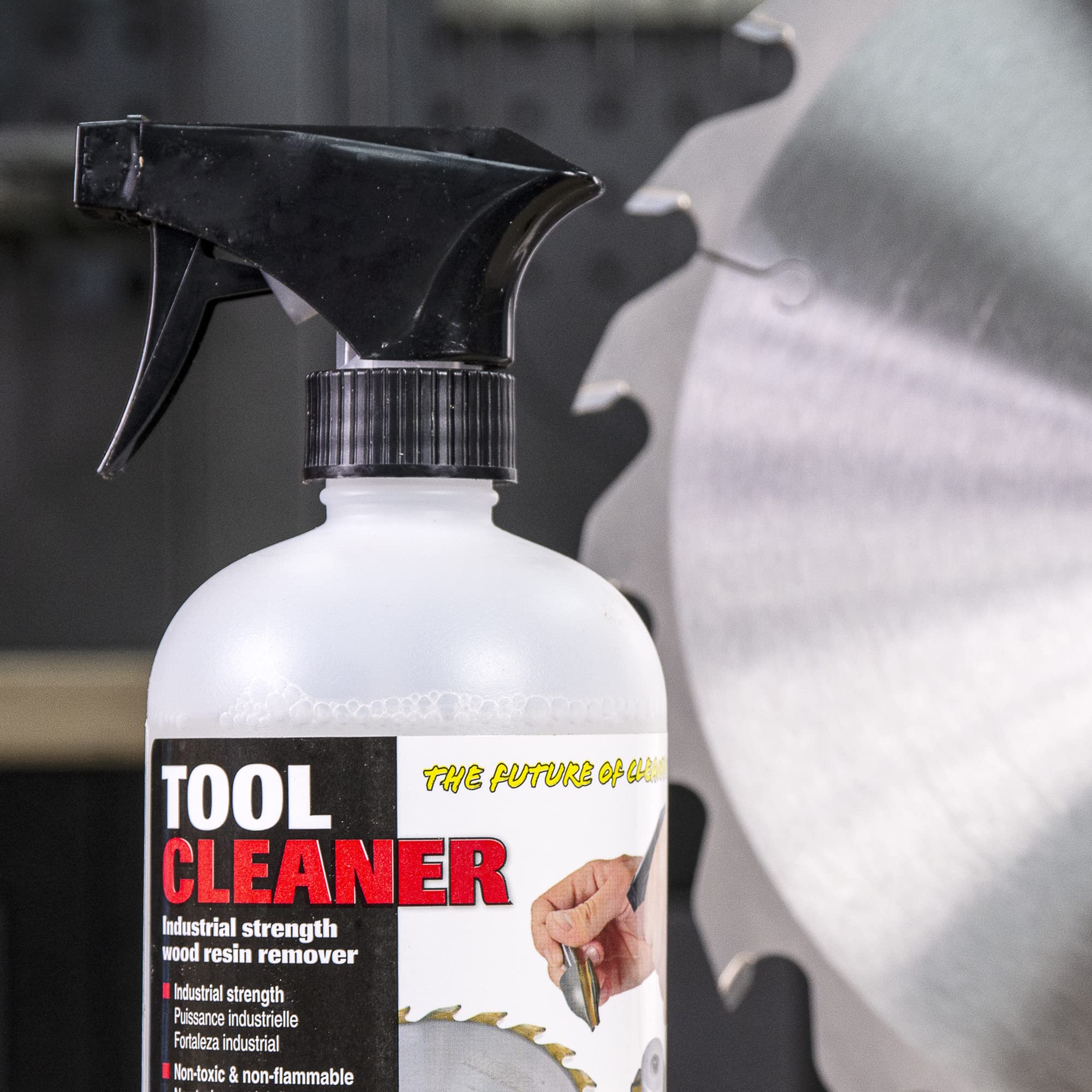Trend Tool & Bit Cleaner - Industrial Strength Wood & Resin Remover (18 fl oz) - Heavy-Duty Cleaning Solution for Woodworking, CNC Bits & Power Tools - Perfect for Workshop, Garage & DIY Projects