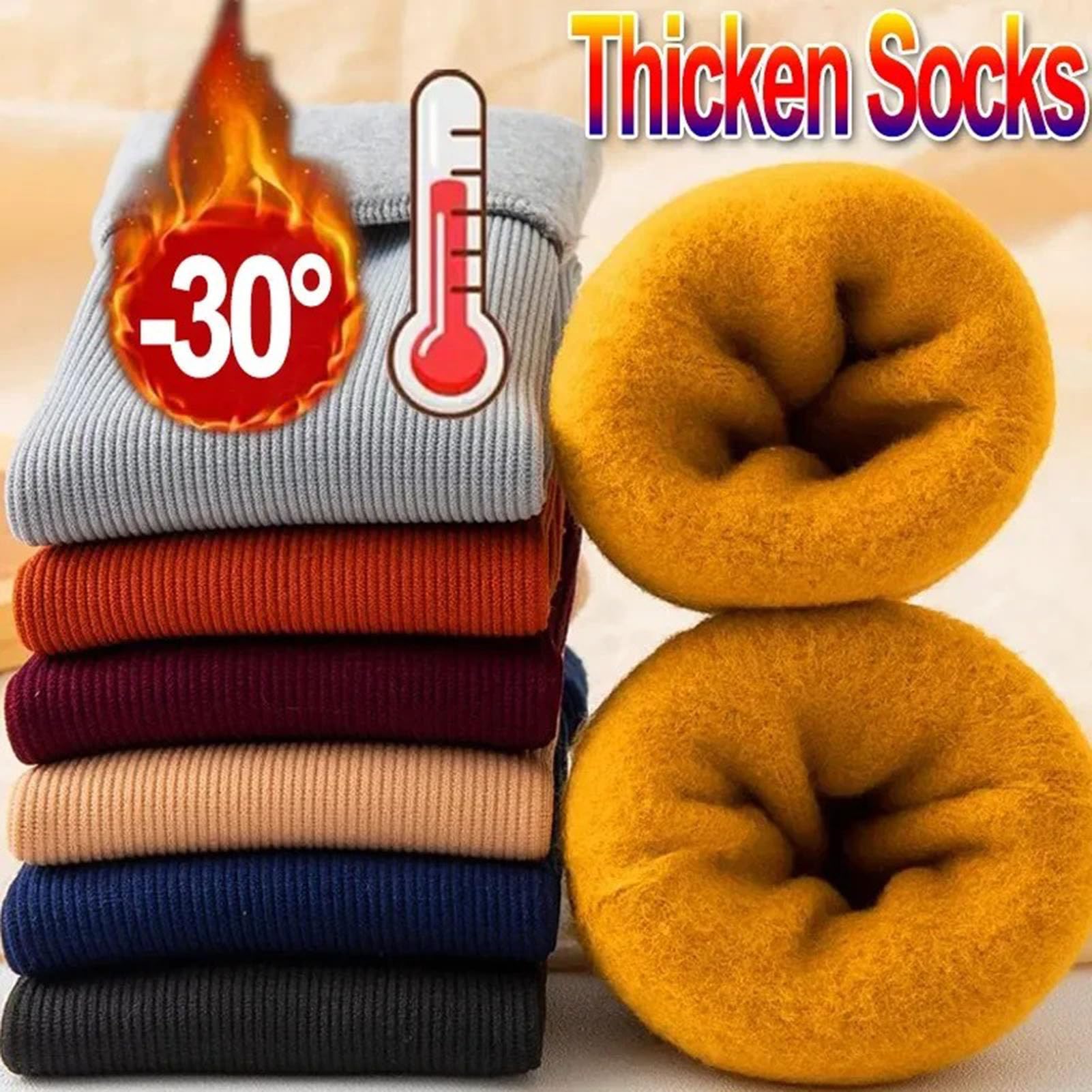 Janemore Women's Ultra Soft Velvet Thermal Socks - Fleece Cozy Winter Warm Stockings for Cold Weather, Indoor & Outdoor Activities
