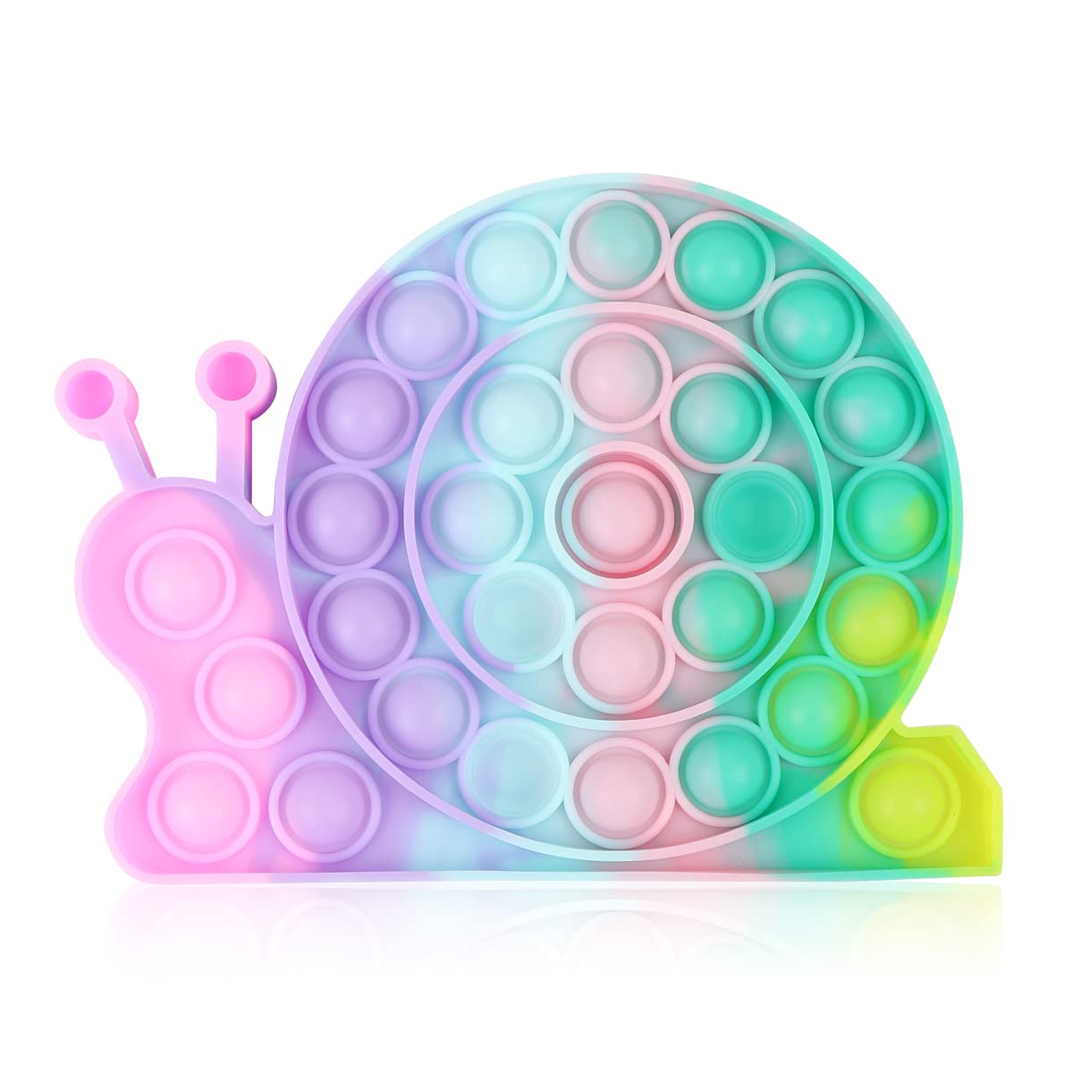 RIAH FASHION Silicone Pop Bubble Fidget Push Sensory Toy - Stress Relief & Anti-Anxiety Sensory Tool for Kids & Adults (Snail Shape) - Perfect for ADHD, Autism, Office & Classroom Focus