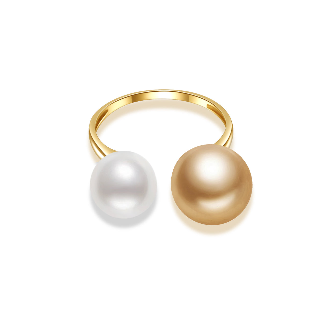 18K Gold Southsea & Akoya Pearls Ring KR00092 | Elegant Pearl Jewelry for Women | Perfect for Weddings, Anniversaries & Special Occasions