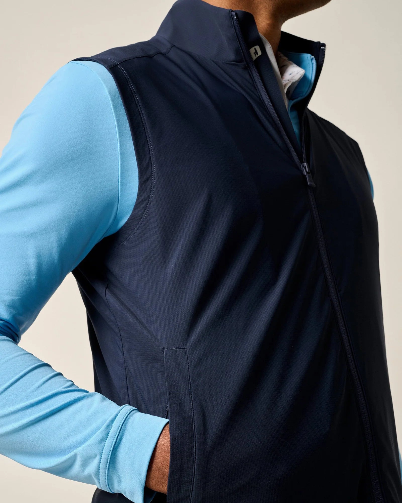 Johnnie O Zimmer Vest for Men - Classic Navy Blue Lightweight Quilted Vest for Outdoor Activities & Casual Wear