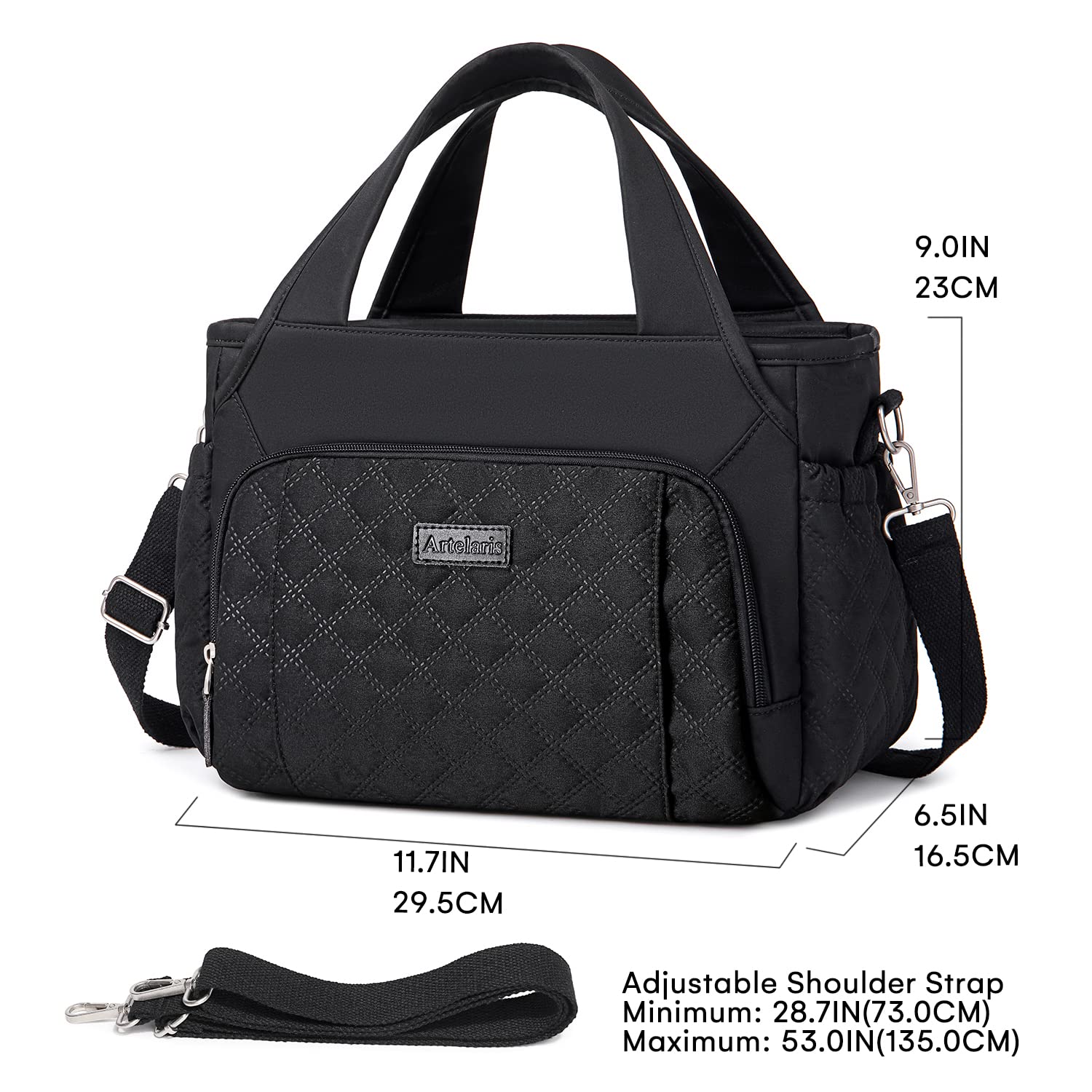 Artelaris Insulated Lunch Bag for Women - Large Leakproof Cooler Lunch Box for Work & School - Stylish Reusable Lunch Tote Bag for Office, Picnic & Outdoor Activities