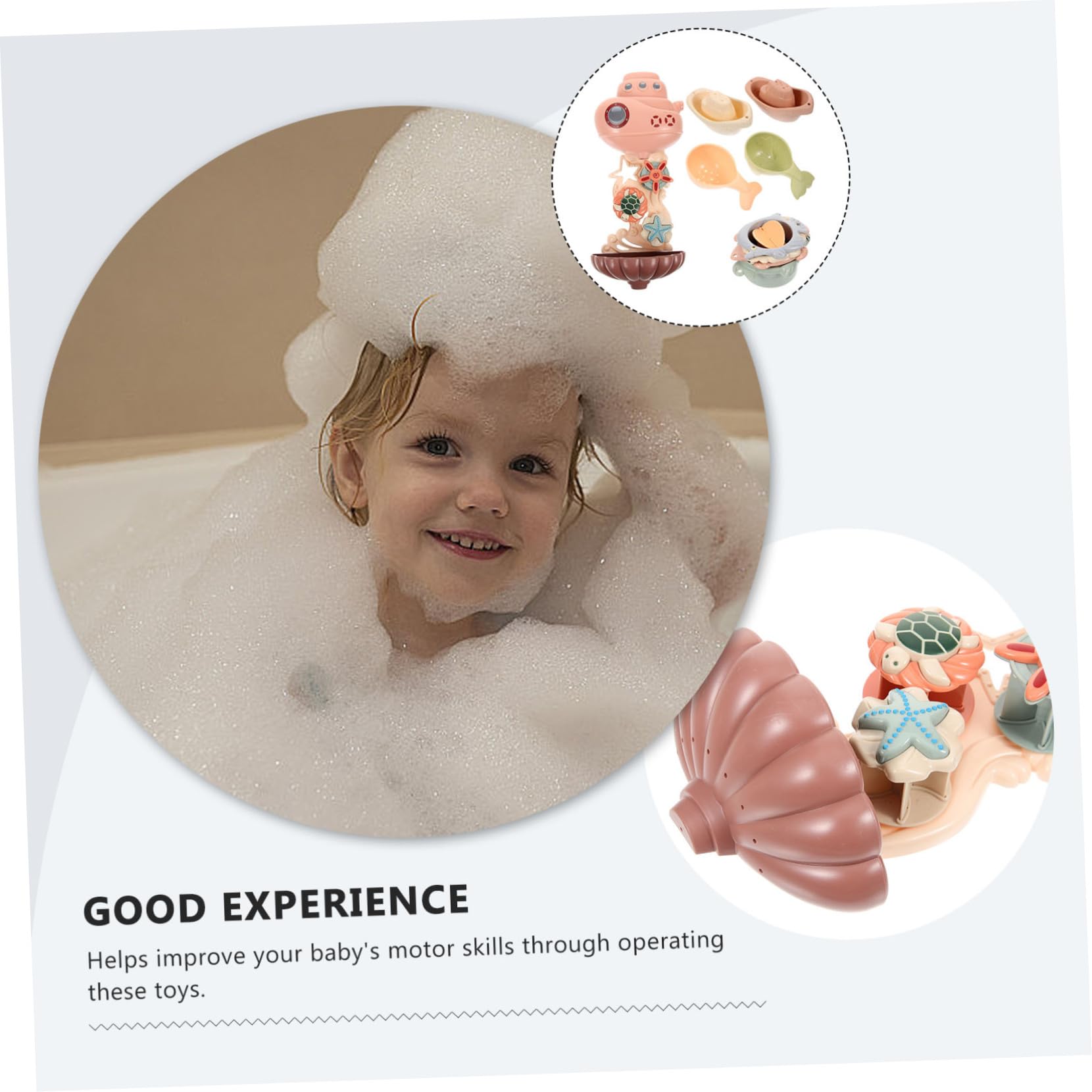 FELTECHELECTR 1 Set ABS Bath Toys for Kids - Water Cart & Shower Play Set for Toddlers | Fun Bathtime & Pool Water Play