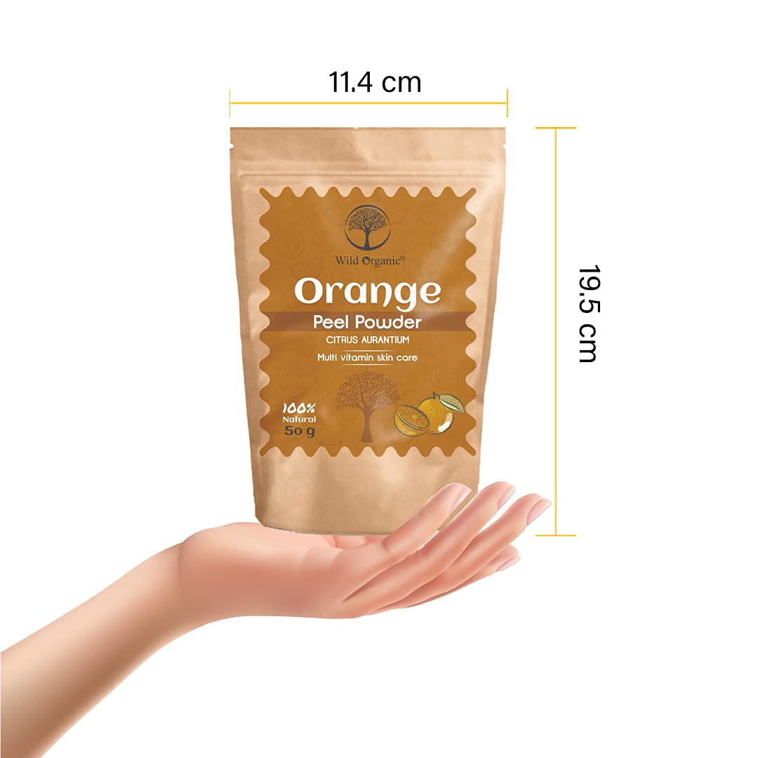 Organic Orange Peel Powder - 50g | 100% Natural, Vegan & Gluten-Free | Perfect for Baking, Smoothies & Skincare