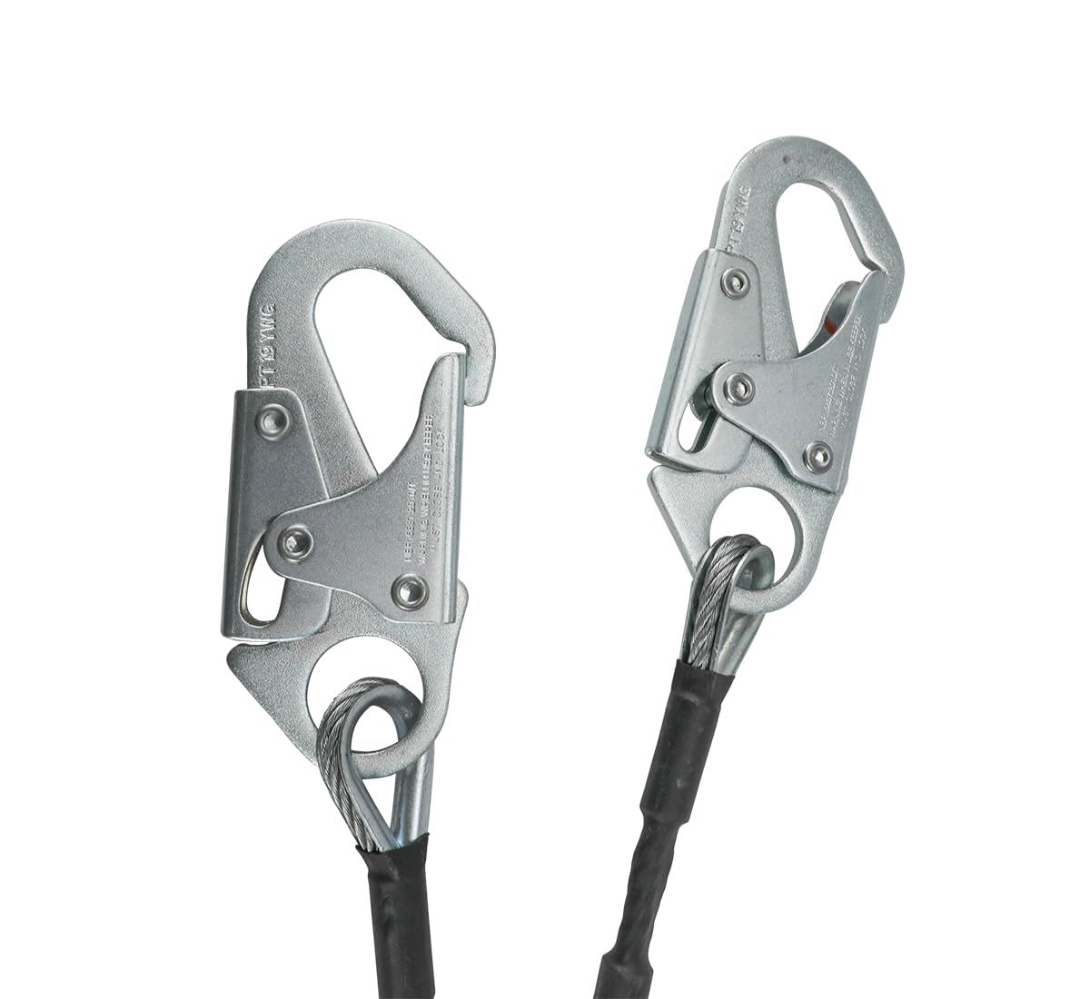 Premium 6' Energy Absorbing Safety Lanyard - Dual Leg with Snap Hooks for Fall Protection | Ideal for Construction, Roofing & Industrial Work