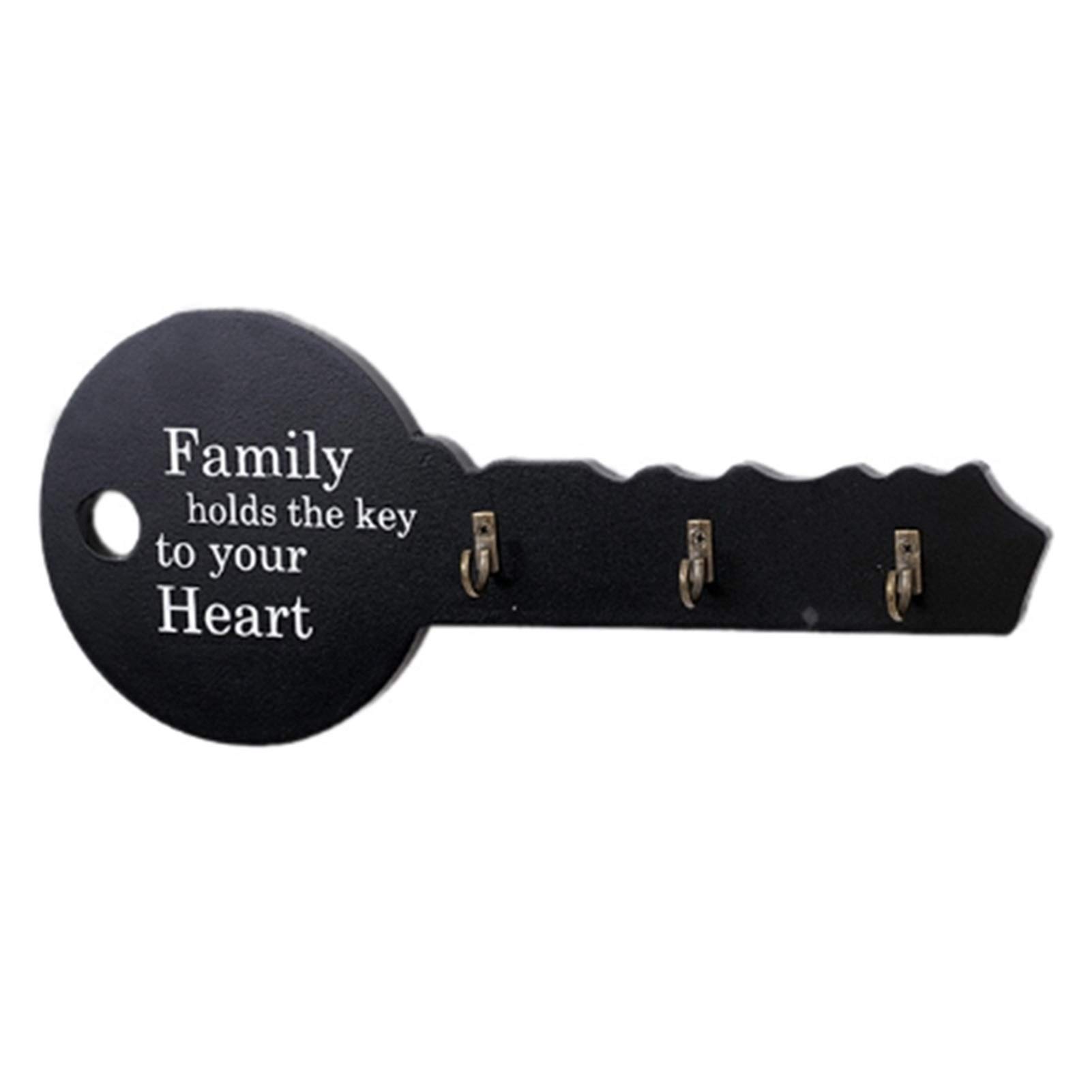Vintage Metal Key Holder Wall Hooks - Rustic Wooden Key Rack for Kitchen, Living Room & Entryway - Stylish Storage Solution for Keys, Hats, Bags & Coats - Perfect Home Decor & Housewarming Gift