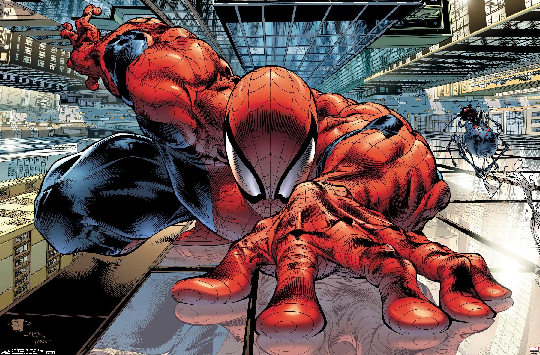 Trends International Marvel Comics Spider-Man Wall Crawler Poster 24x36 Inches - Unframed Superhero Wall Art for Home, Office & Game Room Decor