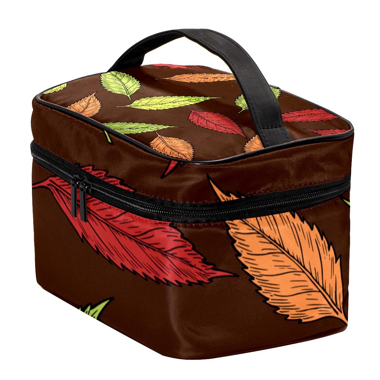 Autumn Leaves Cosmetic Bag - Large Travel Makeup Case for Women | Perfect for Vacation & Daily Use