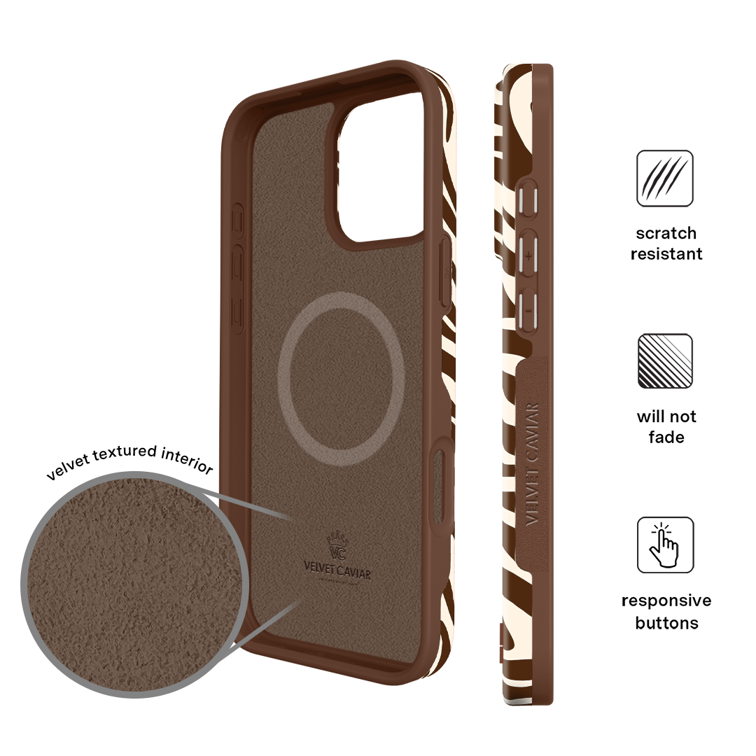 Coco Zebra Pattern iPhone Case - Stylish & Durable Protective Cover for iPhone 13/14/15 - Perfect for Everyday Use, Travel & Fashion Accessories