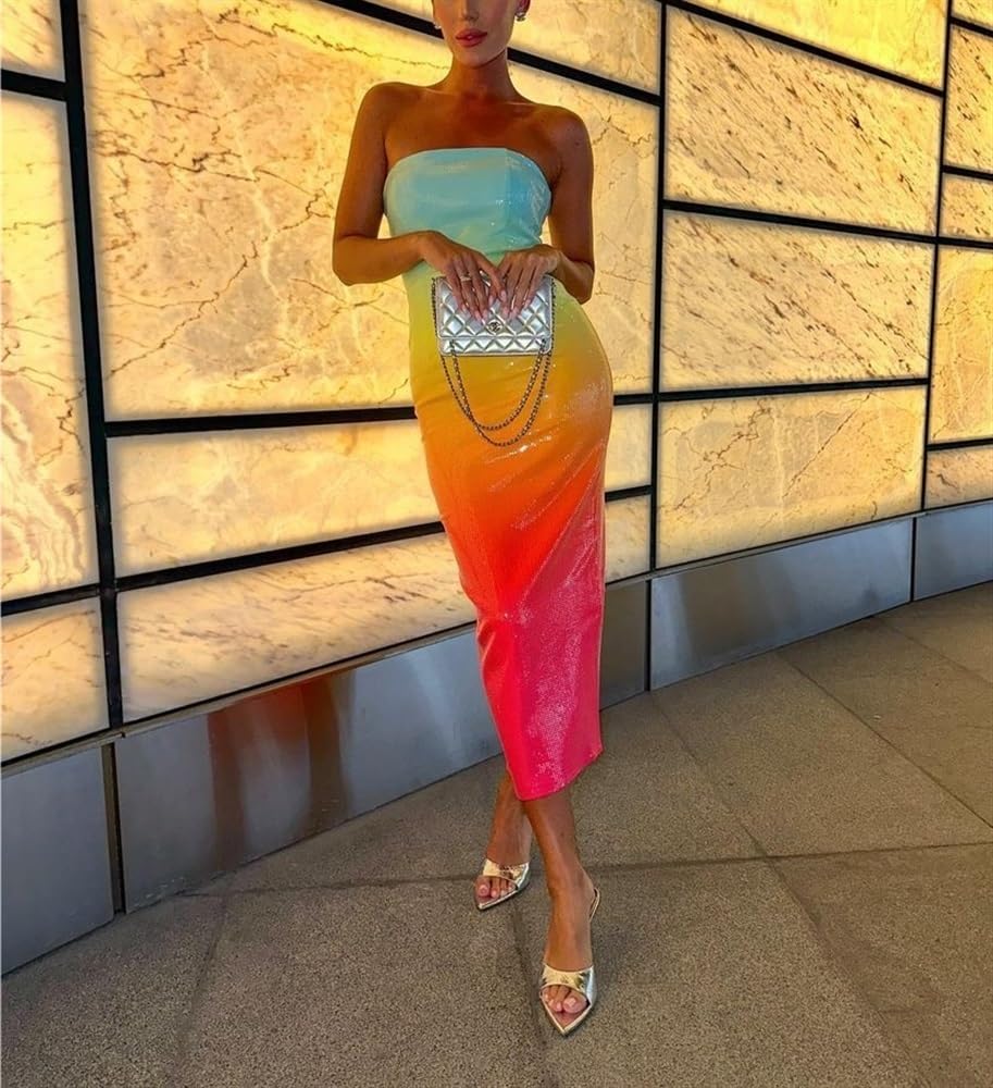 Sparkly Sequin Bodycon Dress for Women - Sexy Beaded Glitter Maxi Dress for Birthday Party & Special Occasions | Perfect for Evening Events, Prom, and Night Out