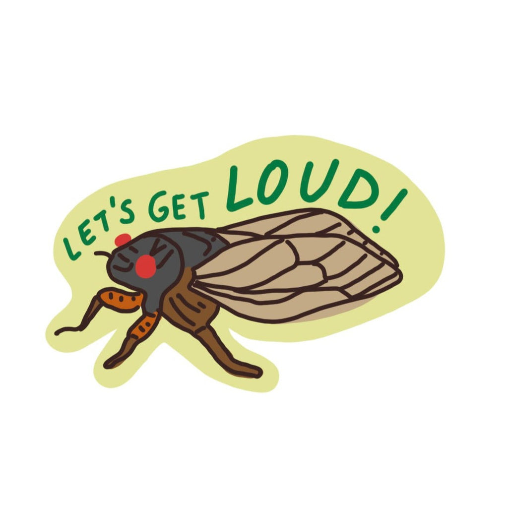 La Familia Green Cicada Sticker - Unique Nature-Inspired Decal for Laptops, Water Bottles & DIY Crafts