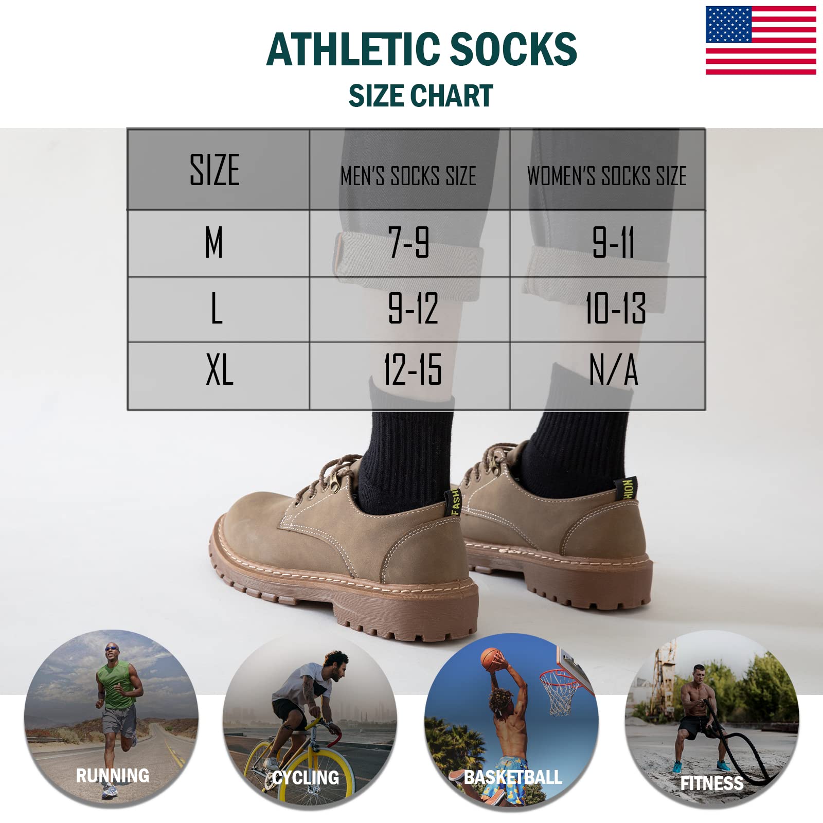**Men's Athletic Ankle Socks 8-Pairs - Breathable Cotton Cushioned Quarter Socks for Running, Gym & Sports - Moisture Wicking, Size 7-9/9-12/12-15 - Perfect for Workouts, Hiking & Everyday Comfort**