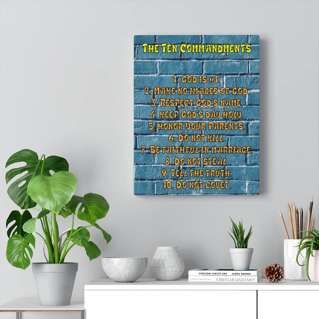 10 Commandments Christian Wall Art Print - Bible Verse Decor for Home, School & Church - Express Your Love with Inspirational Gifts