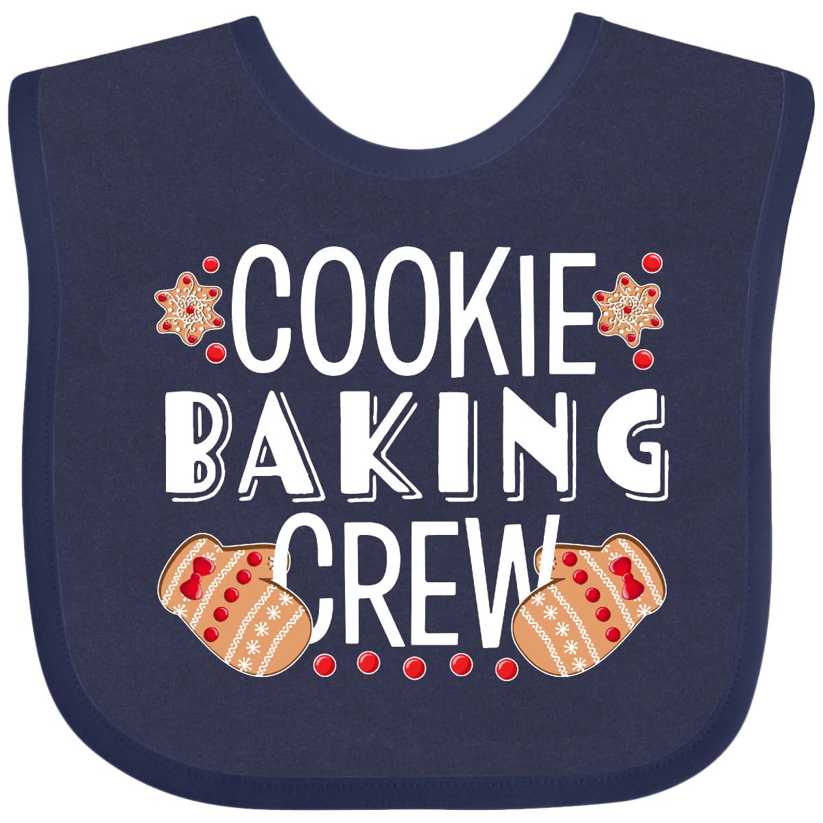 Inktastic Christmas Cookie Baking Crew with Oven Mitts & Baby Bib - Holiday Baking Outfit Set for Family, Baking Enthusiasts & Christmas Gifts