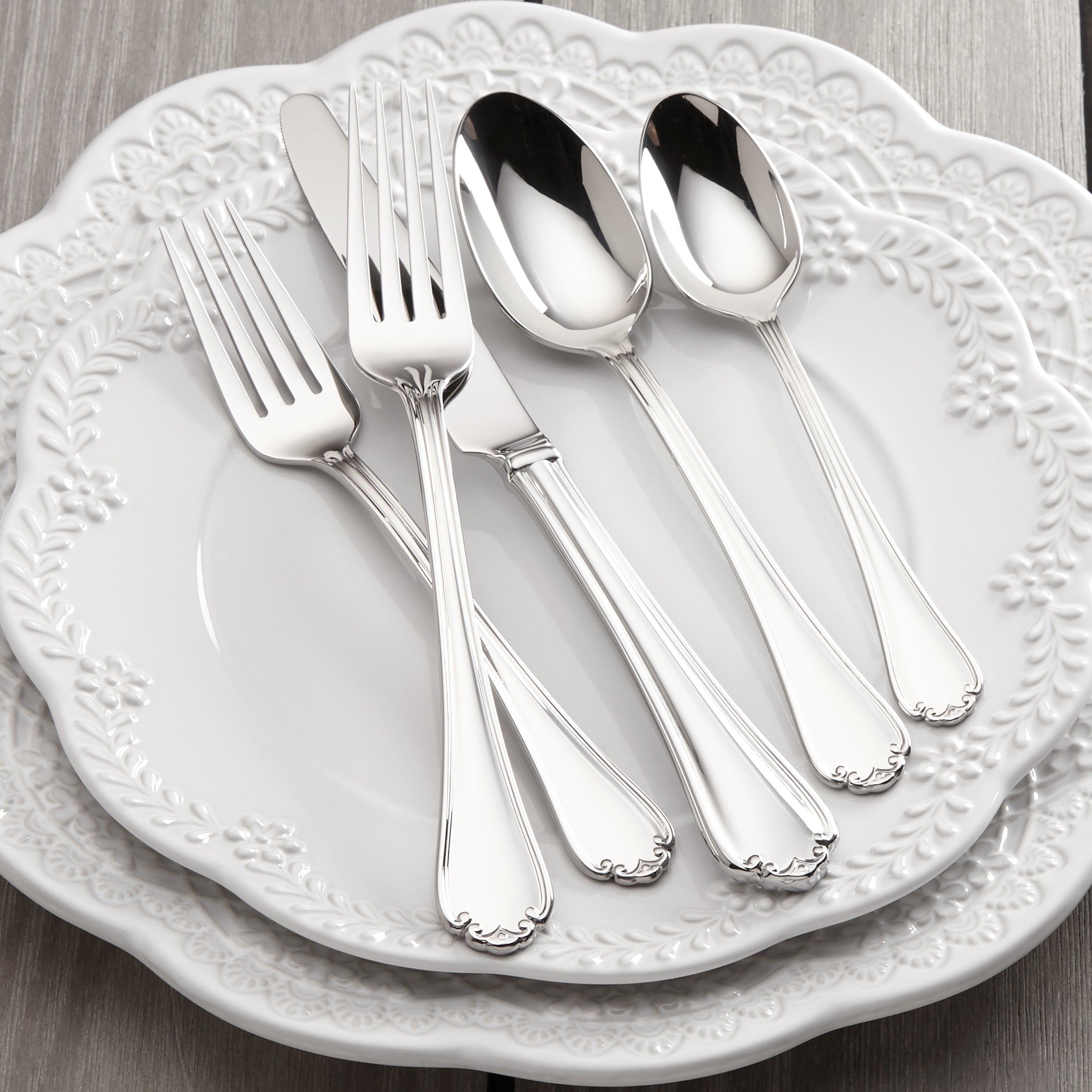 Chelsea Muse 65-Piece Flatware Set - Stainless Steel Silverware for 12 Place Settings - Elegant Dining Utensils for Home, Restaurant & Wedding Use