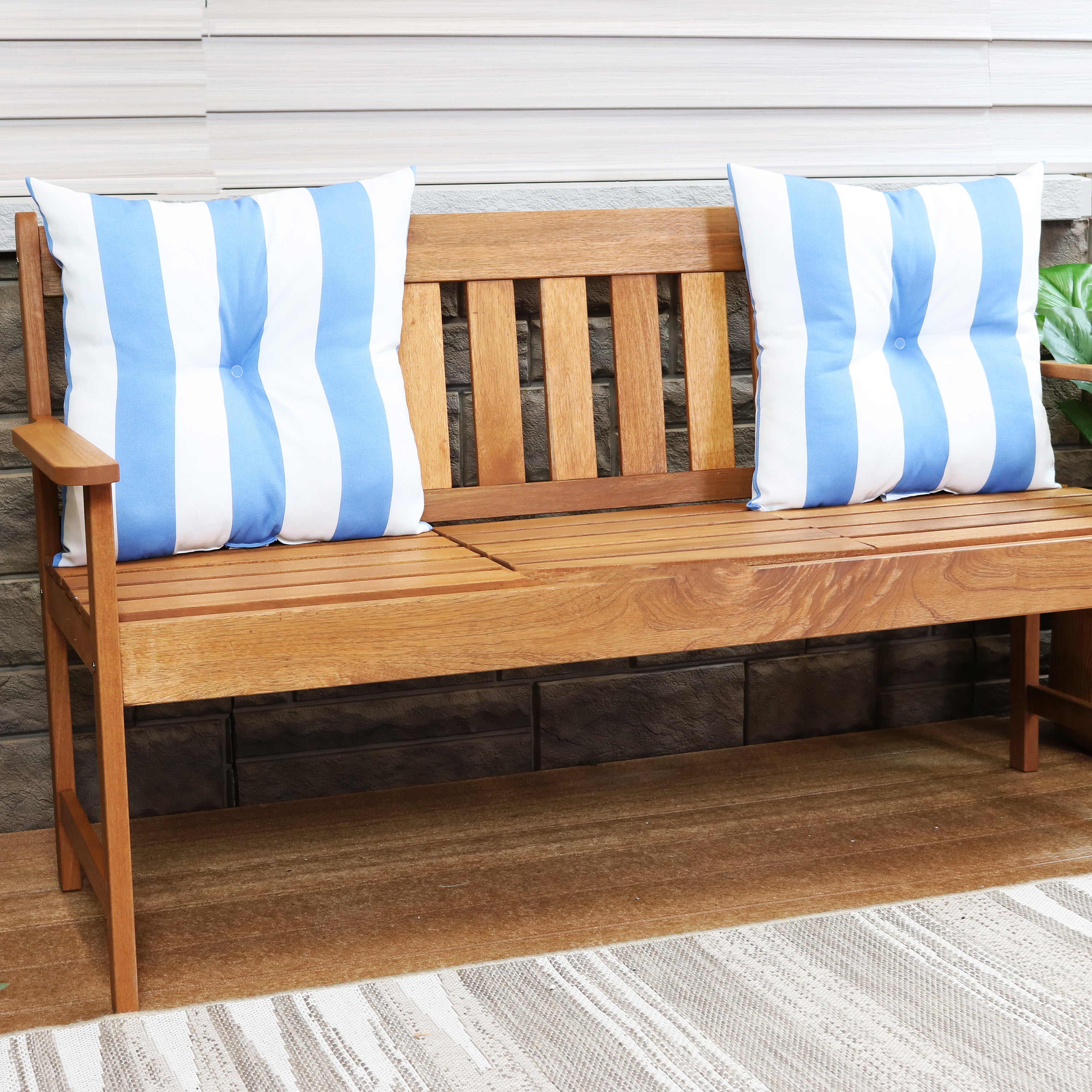Sunnydaze Tufted Decorative Throw Pillows for Sofa, Couch, Bed - Indoor & Outdoor Use - Waterproof & UV Resistant - Perfect for Patio, Garden, Living Room, and Bedroom Decor