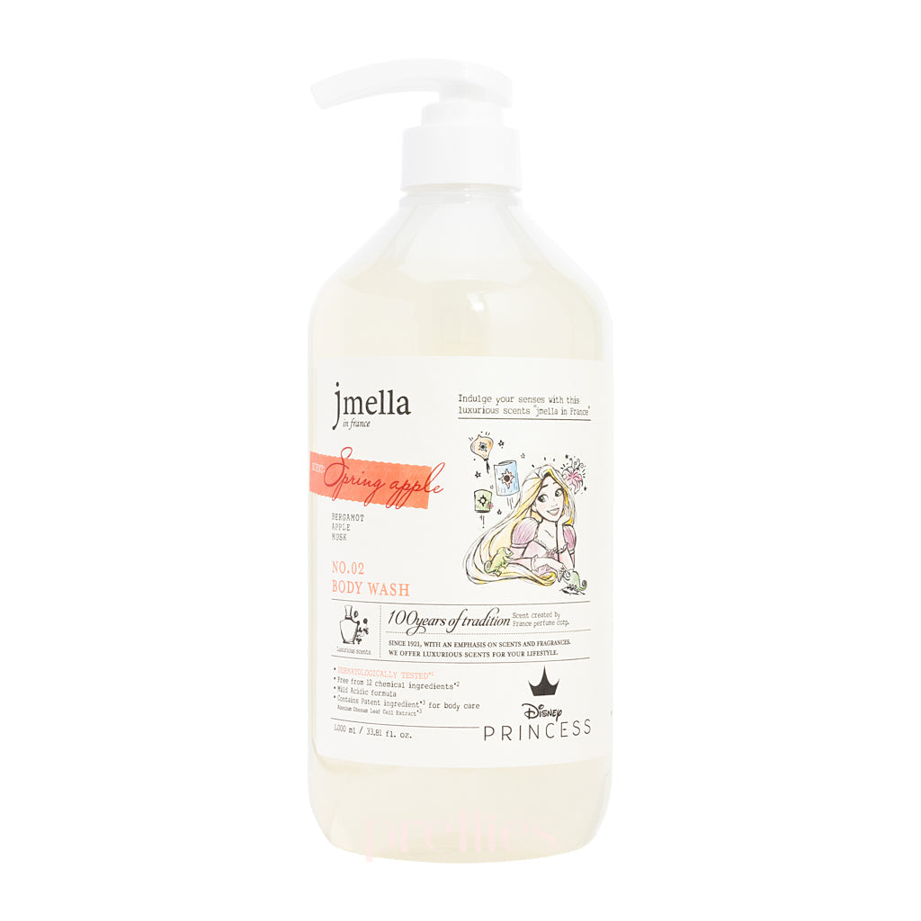 JMella Disney Body Wash - 02 Spring Apple Scent 1000ml for Kids & Adults | Gentle Moisturizing Shower Gel for Sensitive Skin | Perfect for Daily Bath & Relaxation