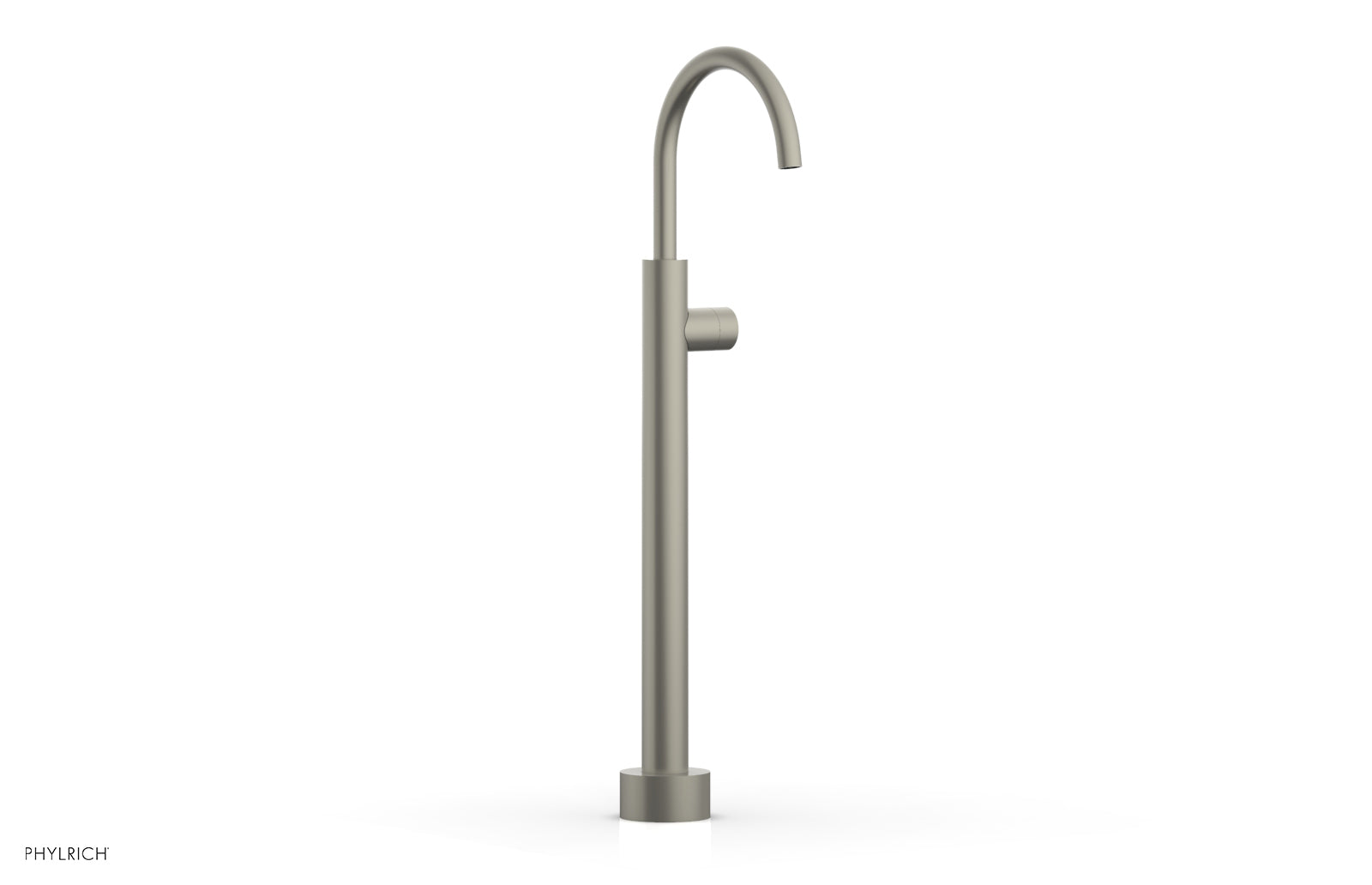 BASIC II Low Floor Mount Tub Filler with Smooth Handle - Model 230 46 04 - Perfect for Modern Bathroom Renovations and Spa-Like Showers
