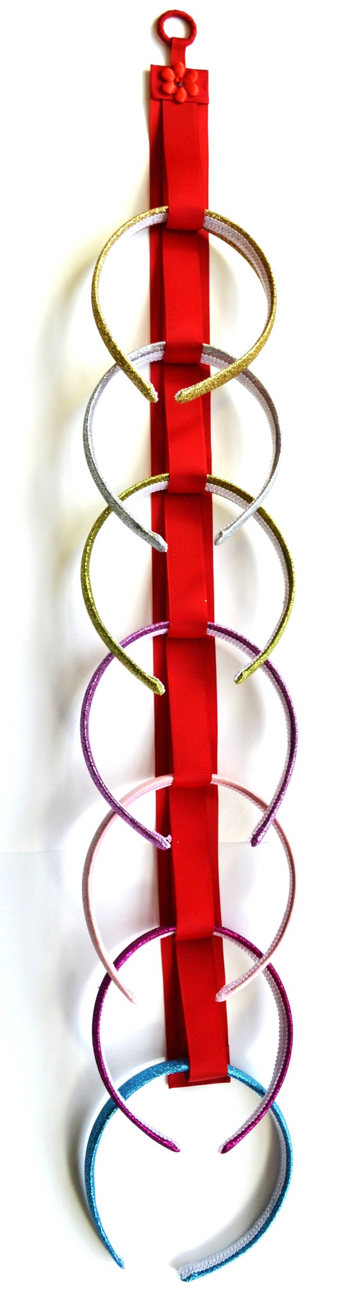 Funny Girl Designs Boutique Handmade Ribbon Headband Holder - Organize Hair Accessories in Style (Perfect for Bedroom, Bathroom & Travel)