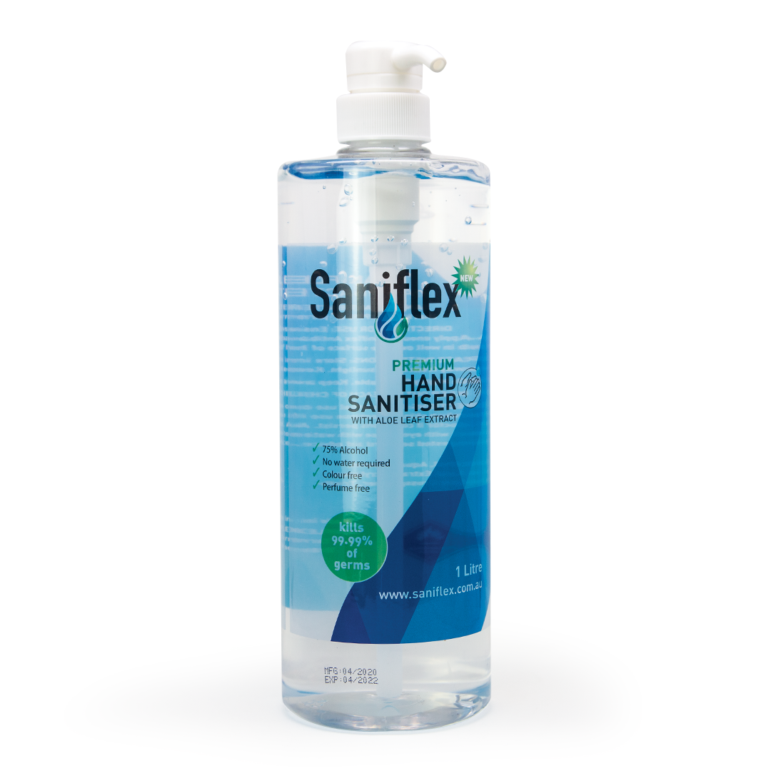 Saniflex Hand Sanitizer with 75% Alcohol - Kills 99.9% Germs, Travel Size, Moisturizing Formula for Dry Skin - Perfect for Home, Office, Gym, and On-the-Go Use