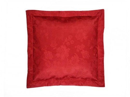 Thomasville Bouvier Red Euro Sham Pillow Cover - Premium Cotton Decorative Pillowcase for Sofa, Bed & Couch - Home Decor Accent for Living Room, Bedroom & Guest Room