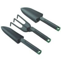 3-Piece Plastic Garden Tool Set - Durable Shovel, Rake & Trowel for Planting, Weeding & Landscaping - Perfect for Home Gardening, Yard Work & Outdoor Activities