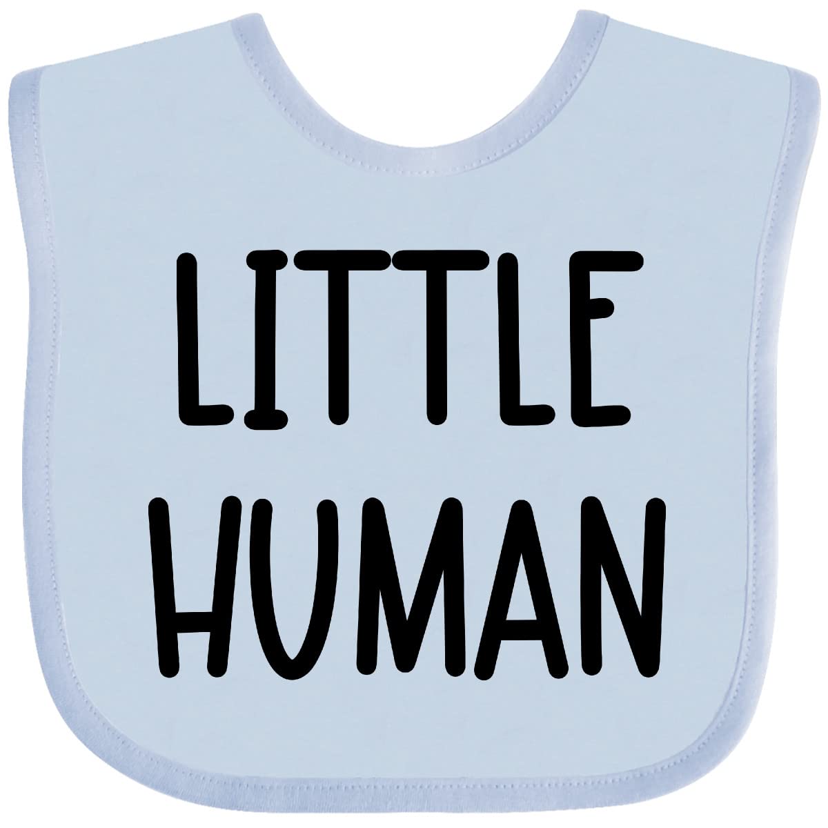 Inktastic Baby Little Human Baby Bib - Soft Cotton Drool Bib for Infants & Toddlers - Perfect for Feeding, Mealtime, and Everyday Use