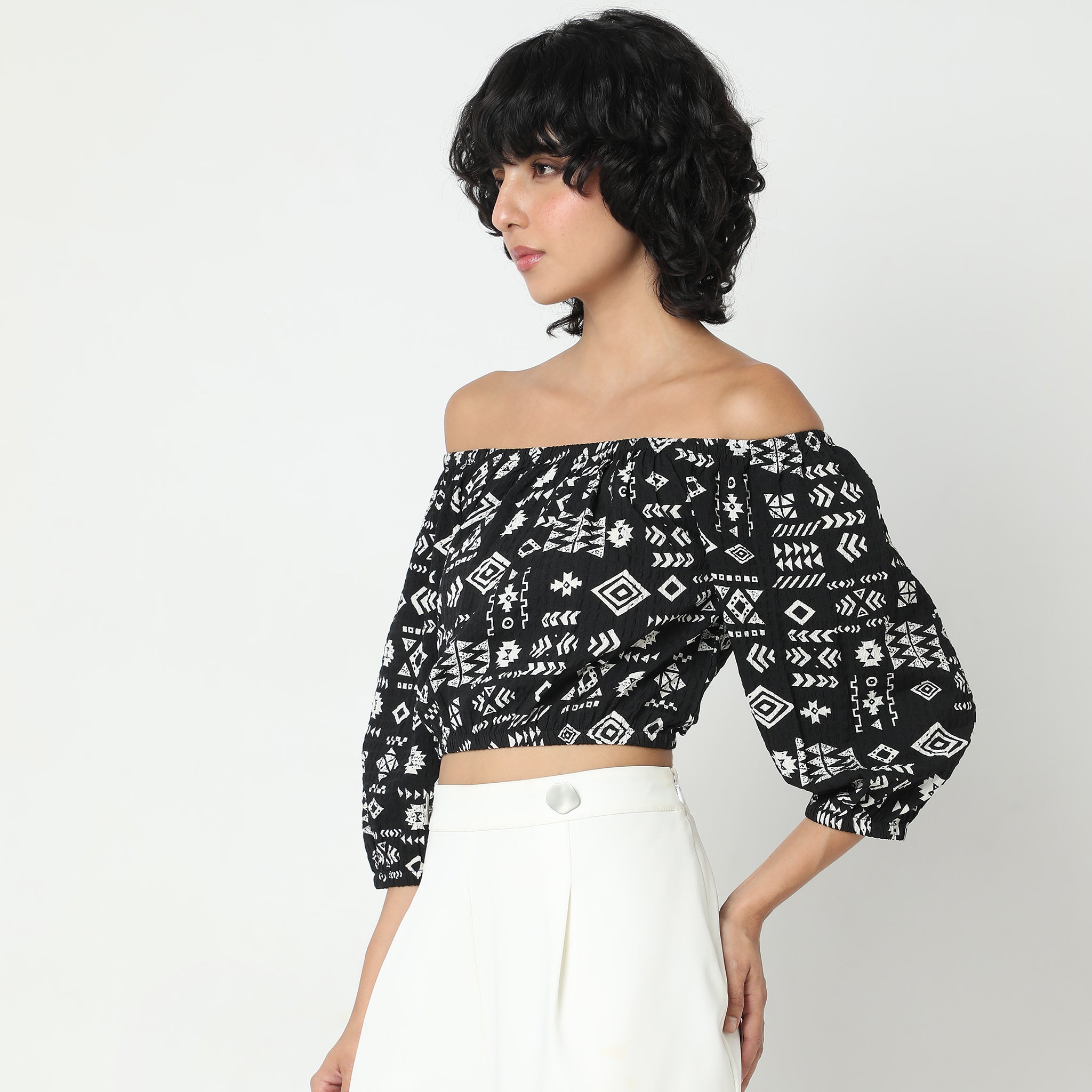 Stylish Boxy Fit Printed Crop Top for Women - Trendy Summer Fashion Tops for Casual Wear, Street Style & Outfits