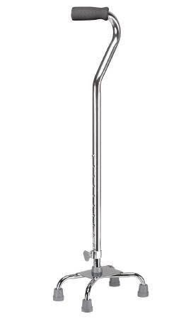 Drive Medical Adjustable Quad Cane - 30 to 39 Inch Height - Lightweight Aluminum/Steel Construction - Chrome Finish - Ideal for Seniors & Mobility Assistance - Perfect for Indoor/Outdoor Use & Post-Surgery Recovery